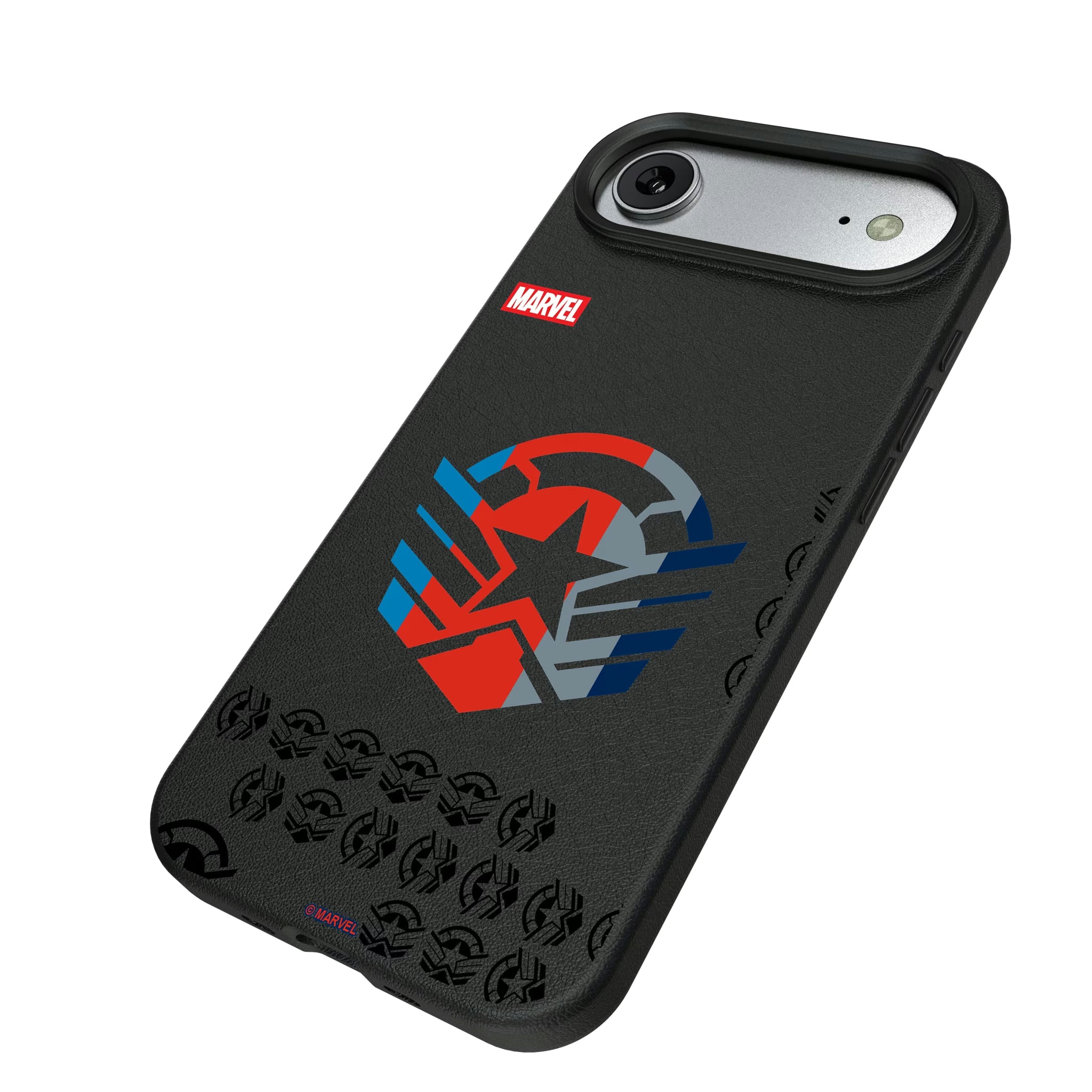 Marvel Avengers Sam Wilson Captain America Sigil iPhone MagSafe Compatible Phone Case for Apple iPhone - Isometric View#Device_iPhone Air