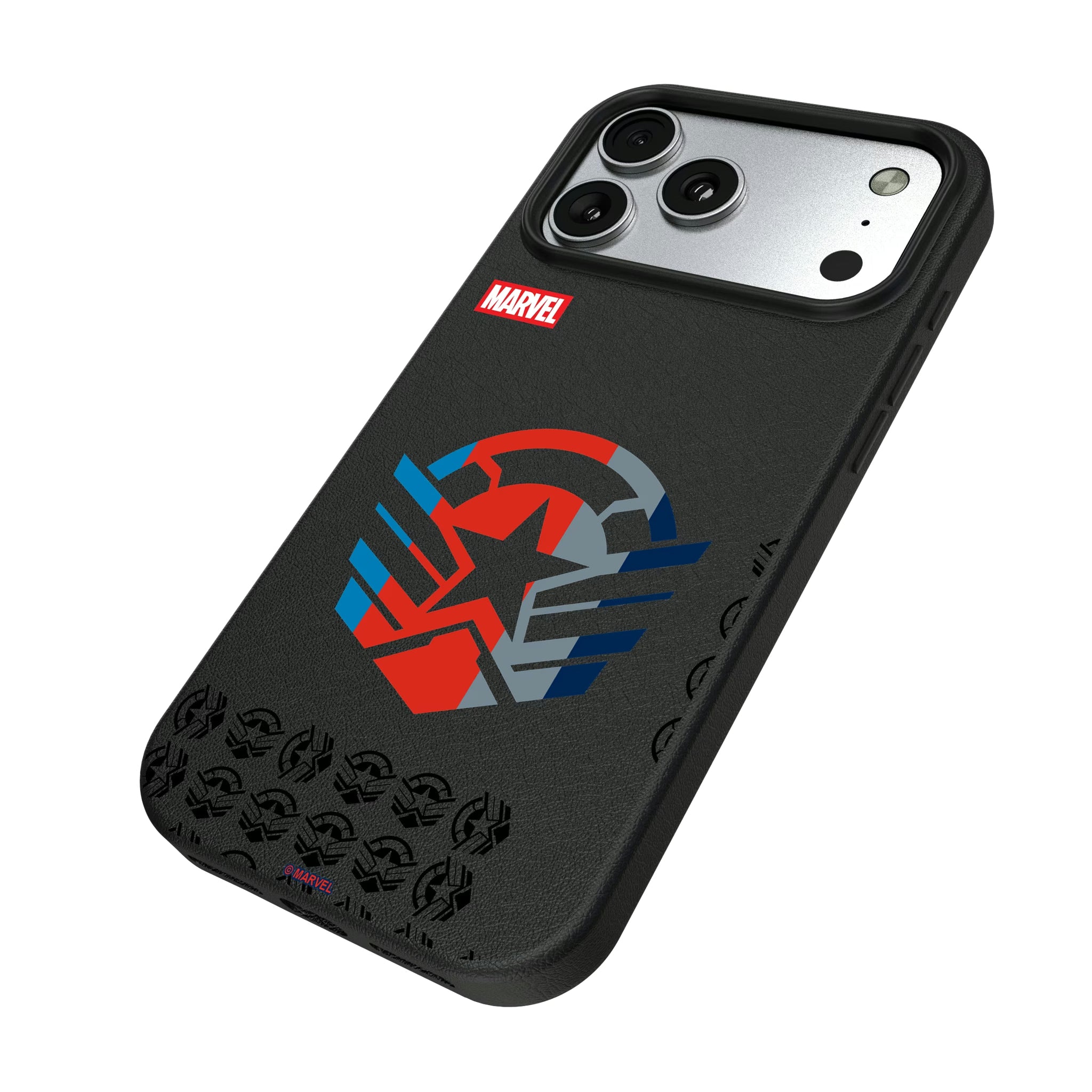 Marvel Avengers Sam Wilson Captain America Sigil iPhone MagSafe Compatible Phone Case for Apple iPhone - Isometric View#Device_iPhone 17 Pro Max