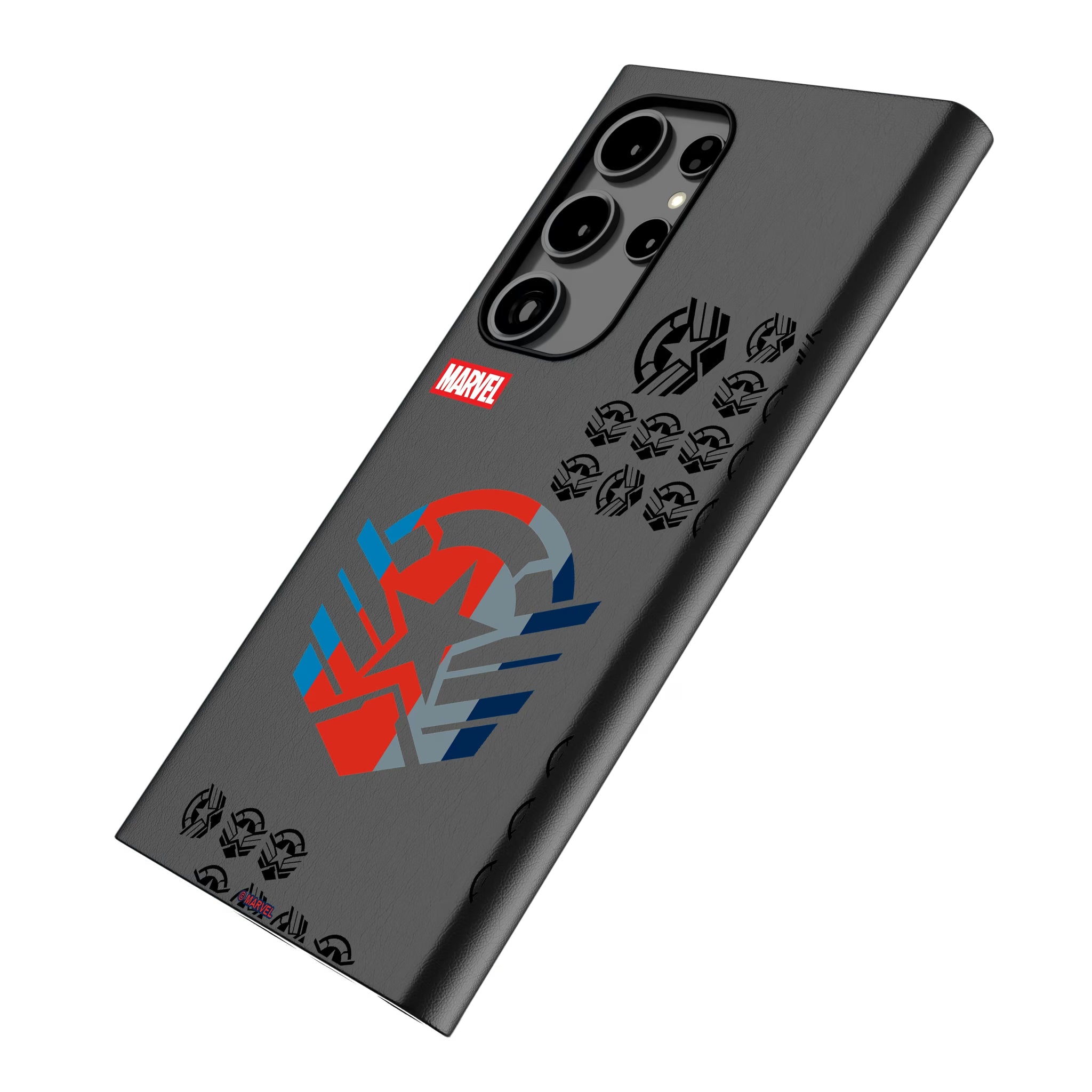Marvel Avengers Sam Wilson Captain America Sigil Galaxy MagSafe Compatible Phone Case for Samsung Galaxy - Isometric View