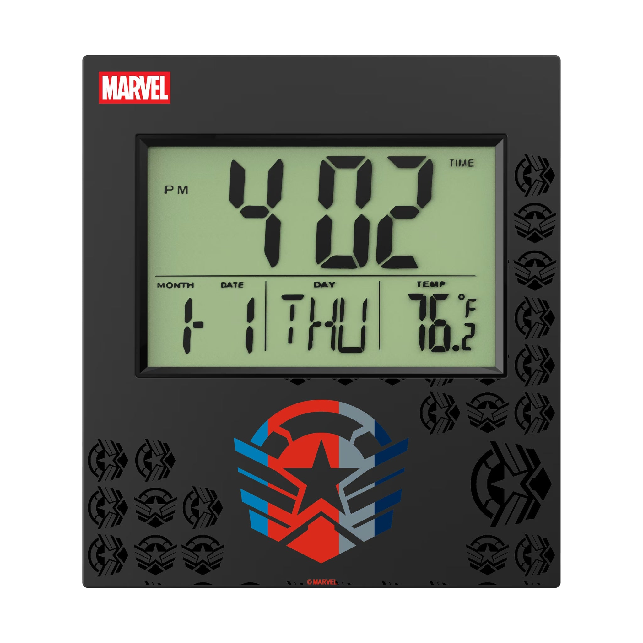 Marvel Avengers Sam Wilson Captain America Sigil Wall Clock