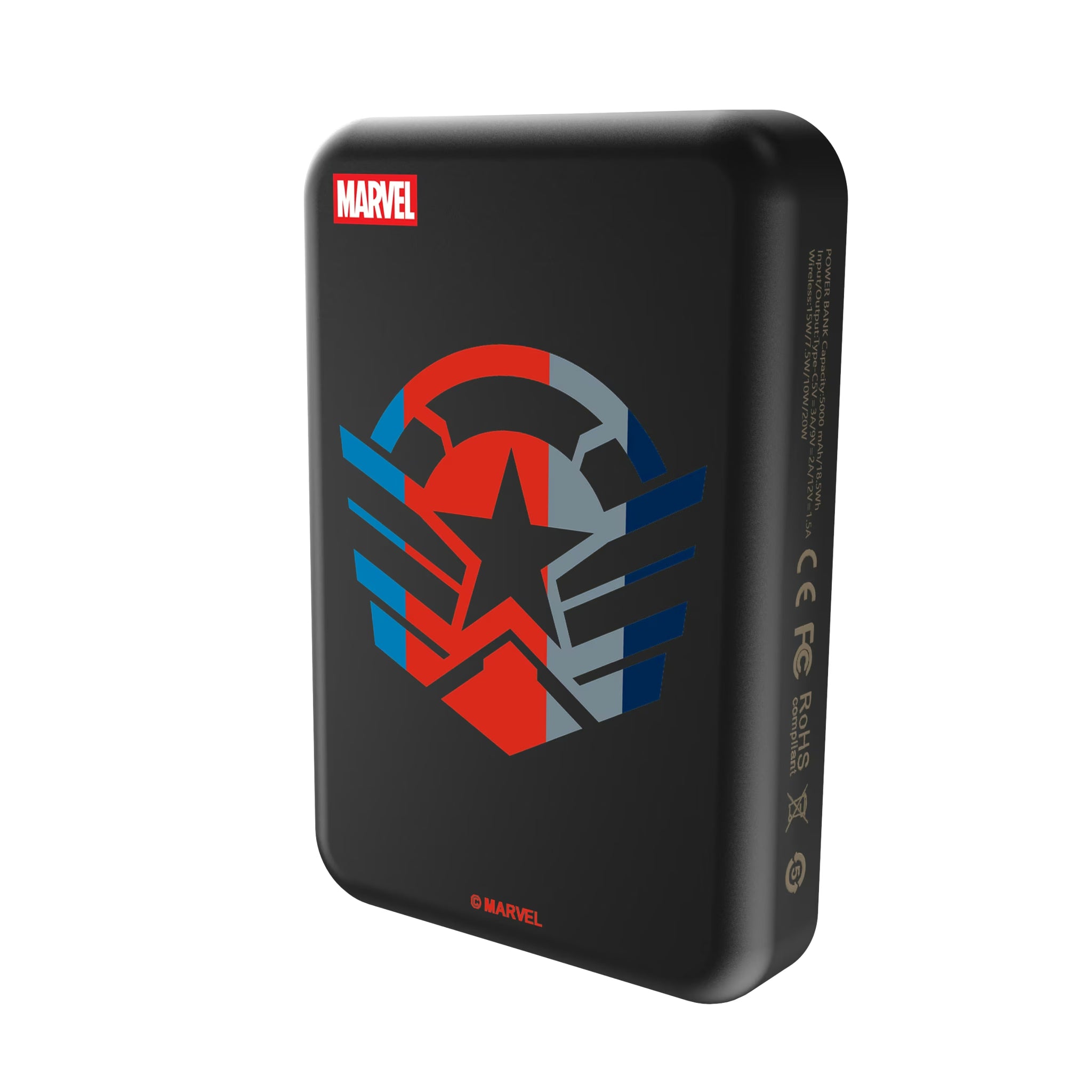Marvel Avengers Sam Wilson Captain America Sigil Wireless Mag Power Bank