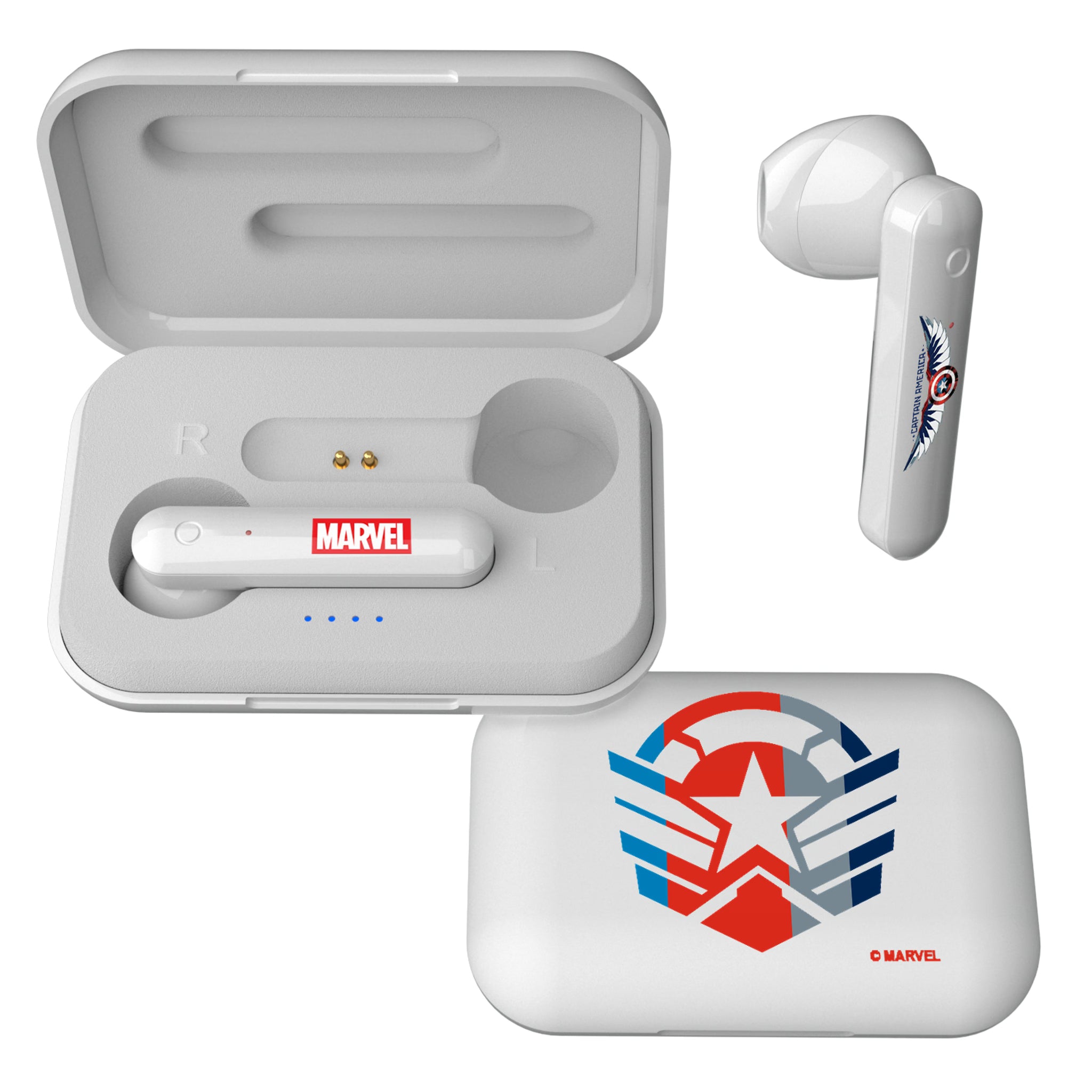 Marvel Avengers Sam Wilson Captain America Sigil Wireless TWS Earbuds