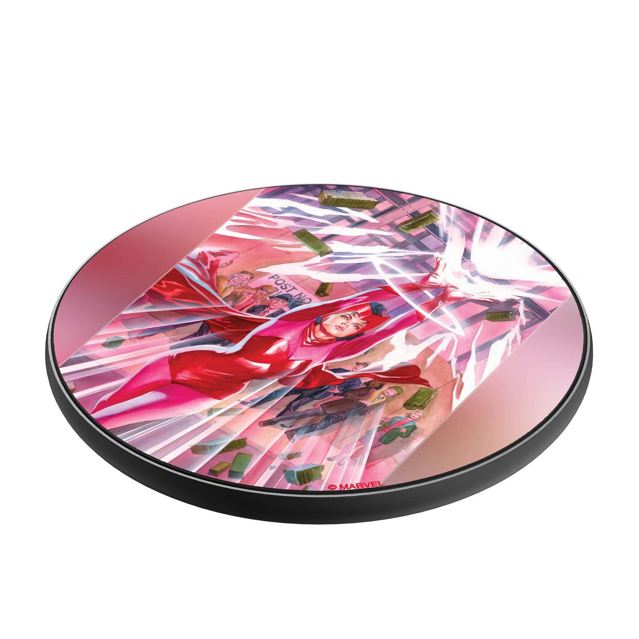 Marvel Avengers Scarlet Witch Cover Art 15-Watt Wireless Charger - Isometric View