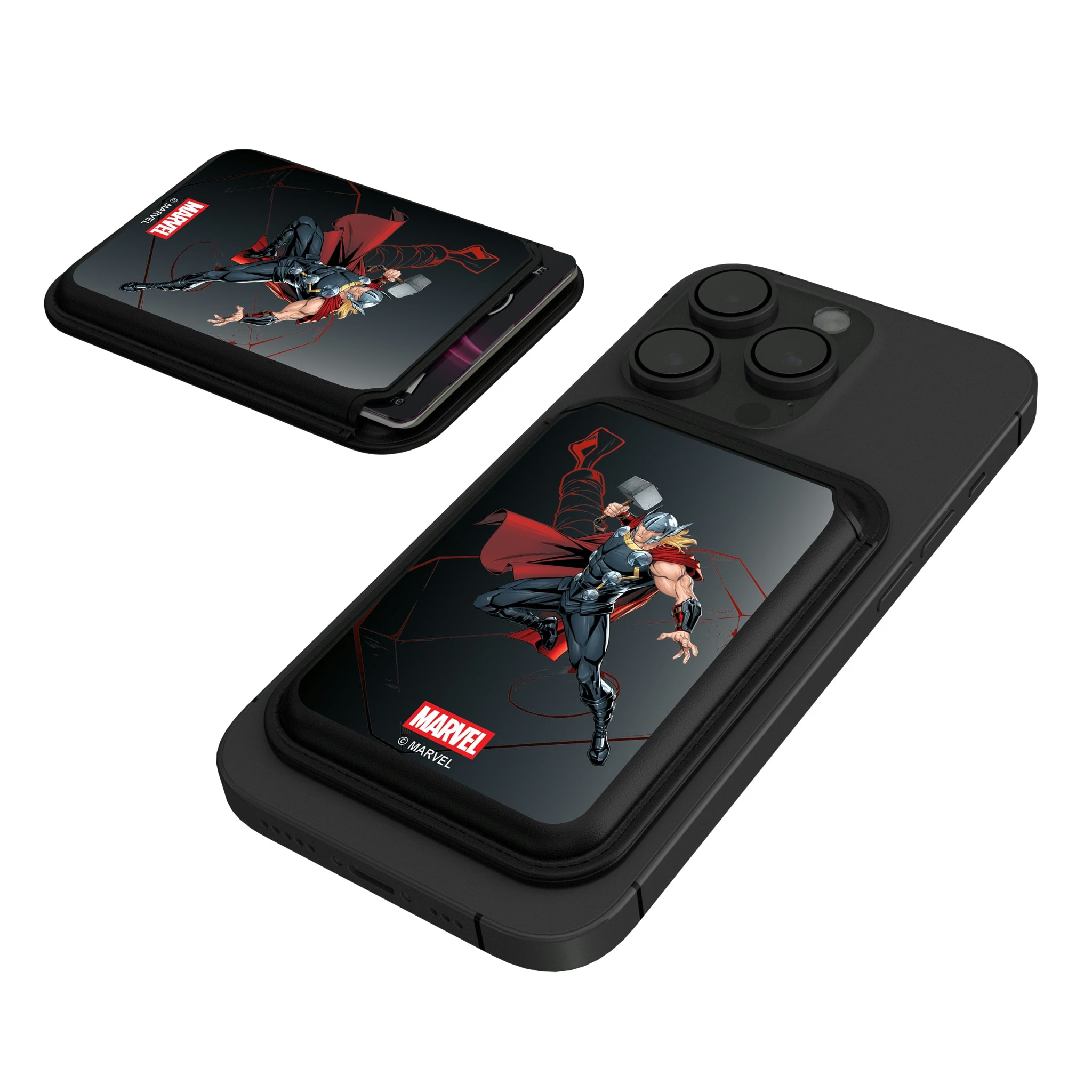 Marvel Avengers Thor MechLine Black Magnetic Credit Card Wallet