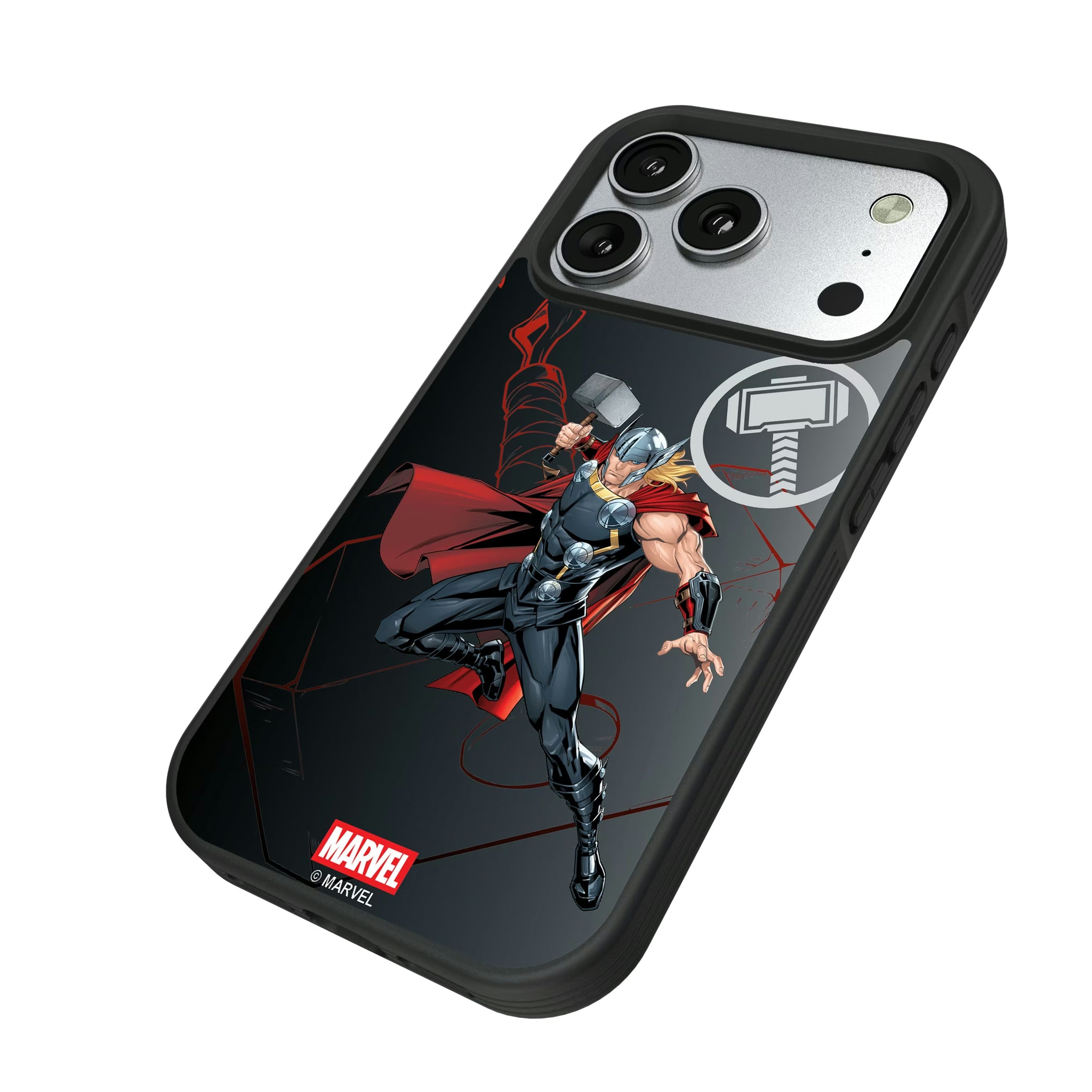 Marvel Avengers Thor MechLine iPhone Bump Phone Case for Apple iPhone - Isometric View#Device_iPhone 17 Pro