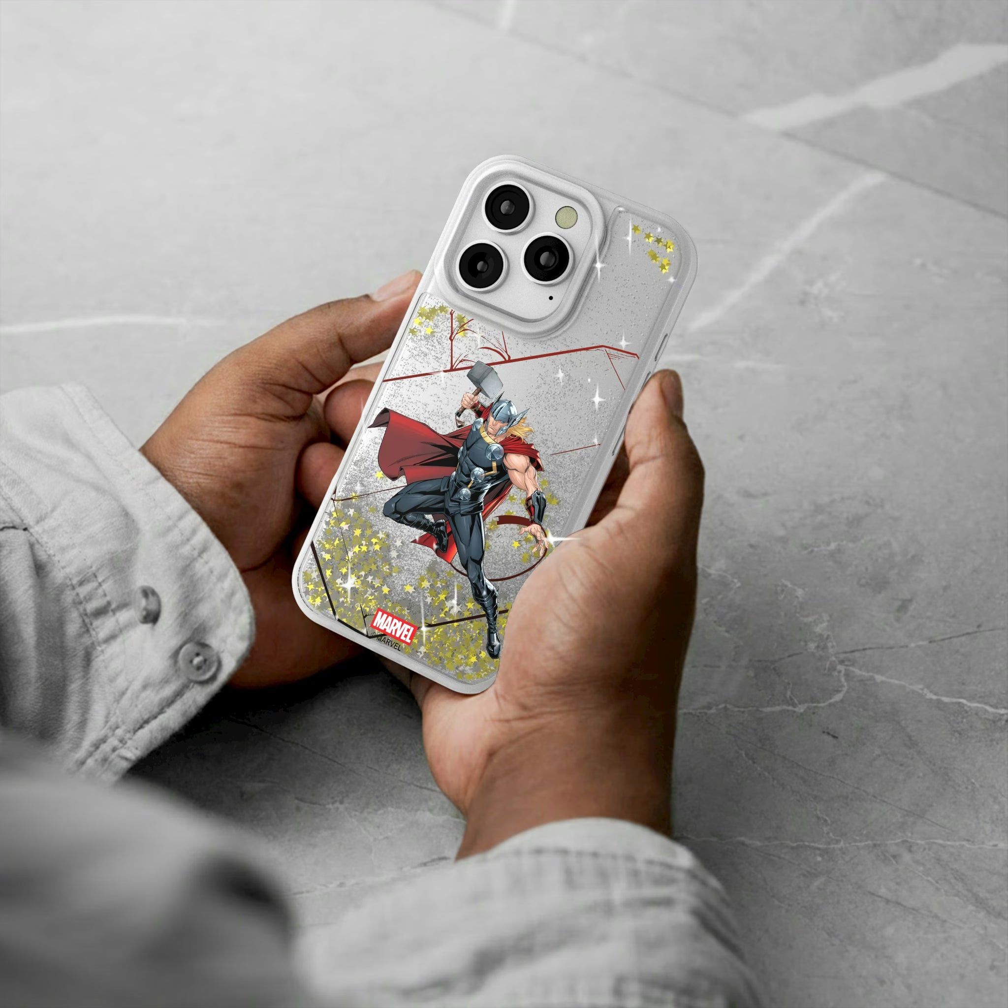 Marvel Avengers Thor MechLine iPhone Glitter Phone Case for Apple iPhone - Lifestyle#Device_iPhone 16 Pro