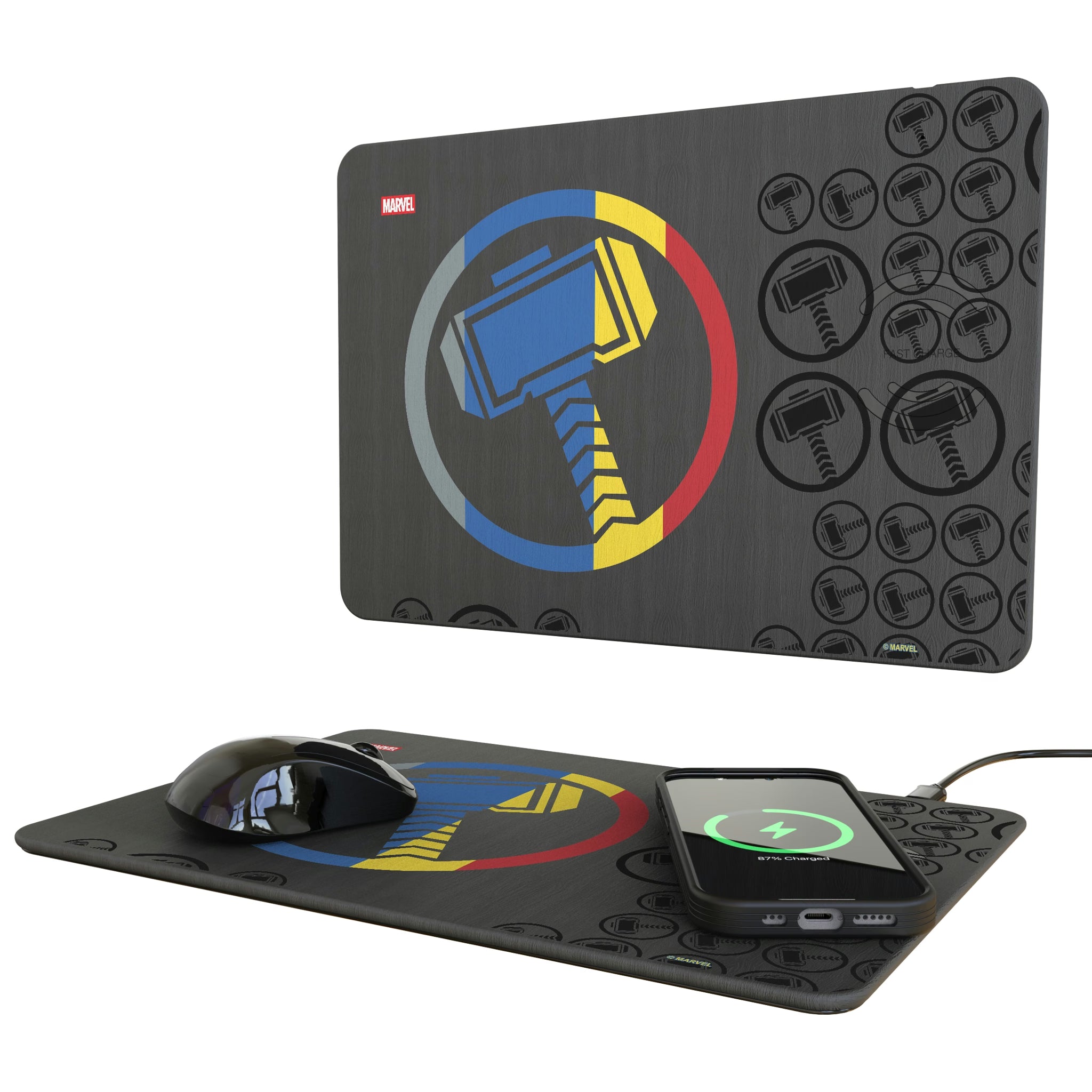 Marvel Avengers Thor Sigil 15-Watt Wireless Charger and Mouse Pad