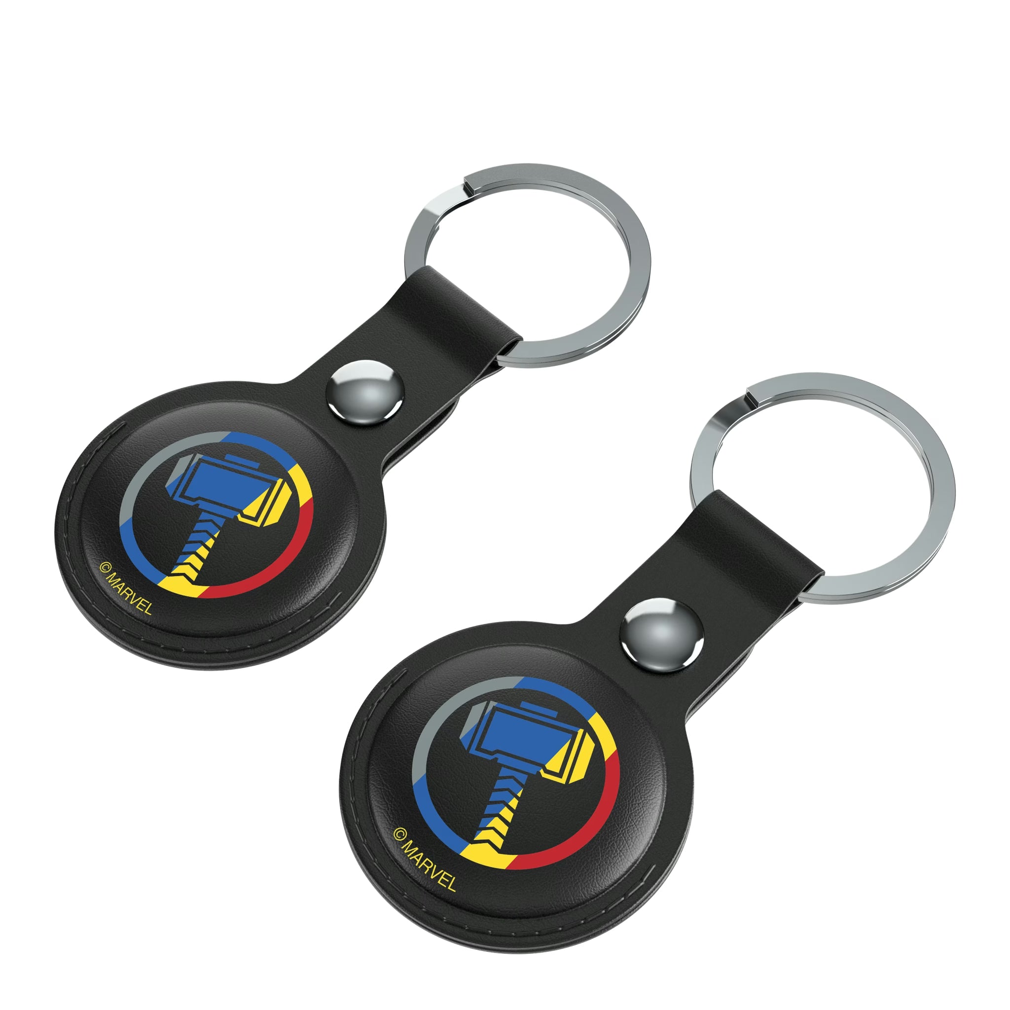 Marvel Avengers Thor Sigil AirTag Black Airtag Holder 2-Pack - Isometric View