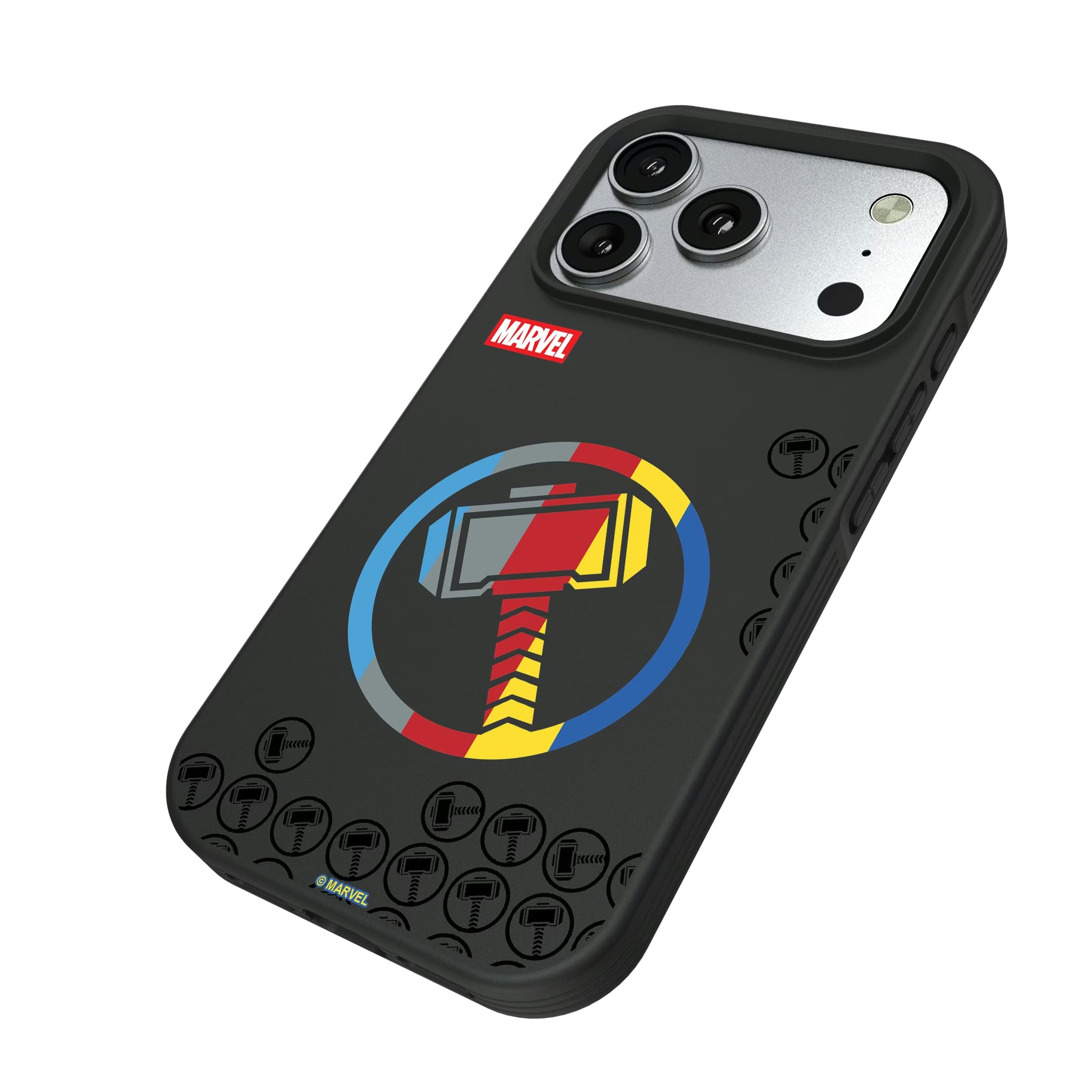 Marvel Avengers Thor Sigil iPhone Bump Phone Case for Apple iPhone - Isometric View#Device_iPhone 17 Pro