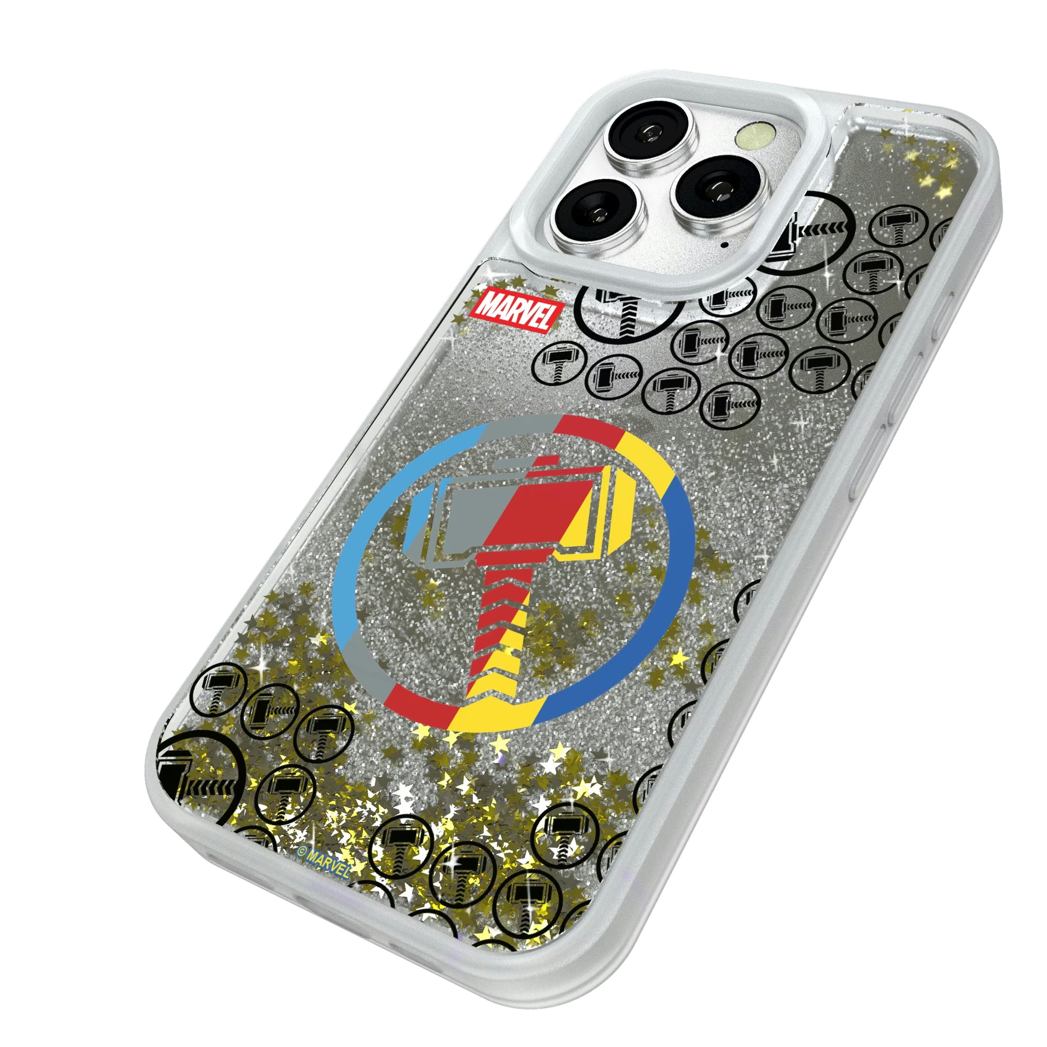 Marvel Avengers Thor Sigil iPhone Glitter Phone Case for Apple iPhone - Isometric View#Device_iPhone 16 Pro