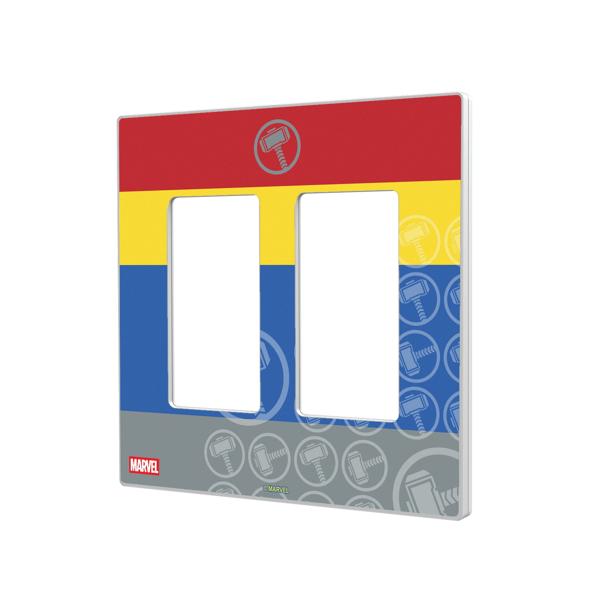 Marvel Avengers Thor Sigil Hidden-Screw Light Switch Plate#Style_Double Rocker