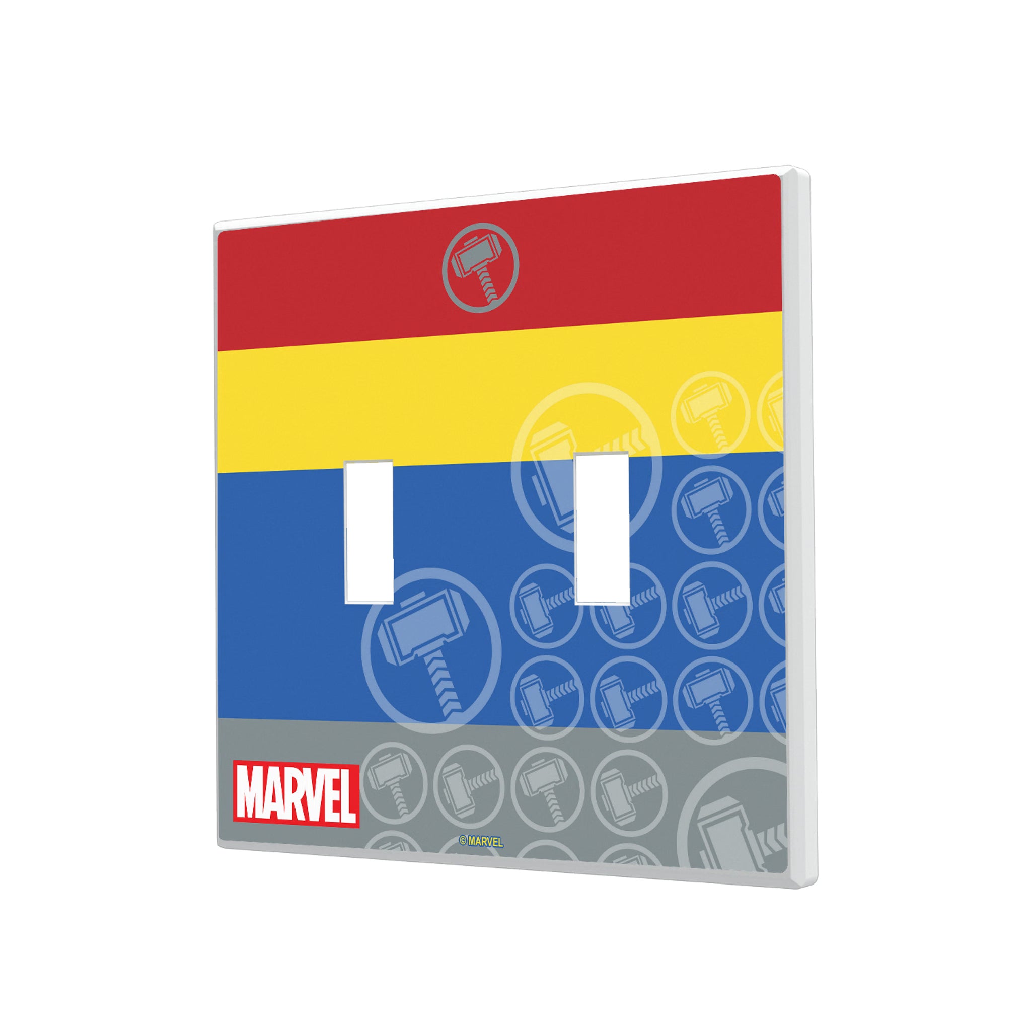 Marvel Avengers Thor Sigil Hidden-Screw Light Switch Plate#Style_Double Toggle