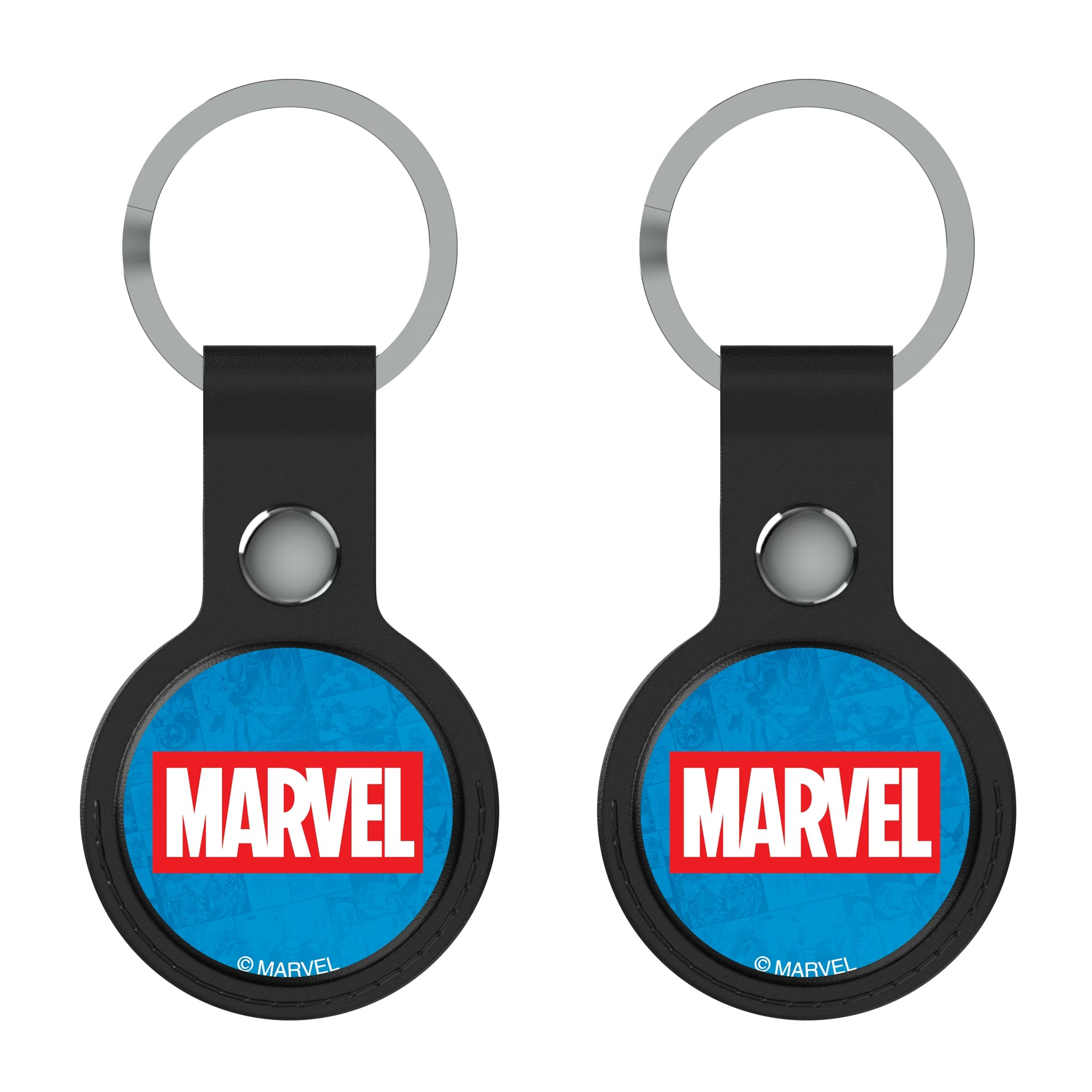 Marvel Comics Marvel Logo AirTag Black Airtag Holder 2-Pack