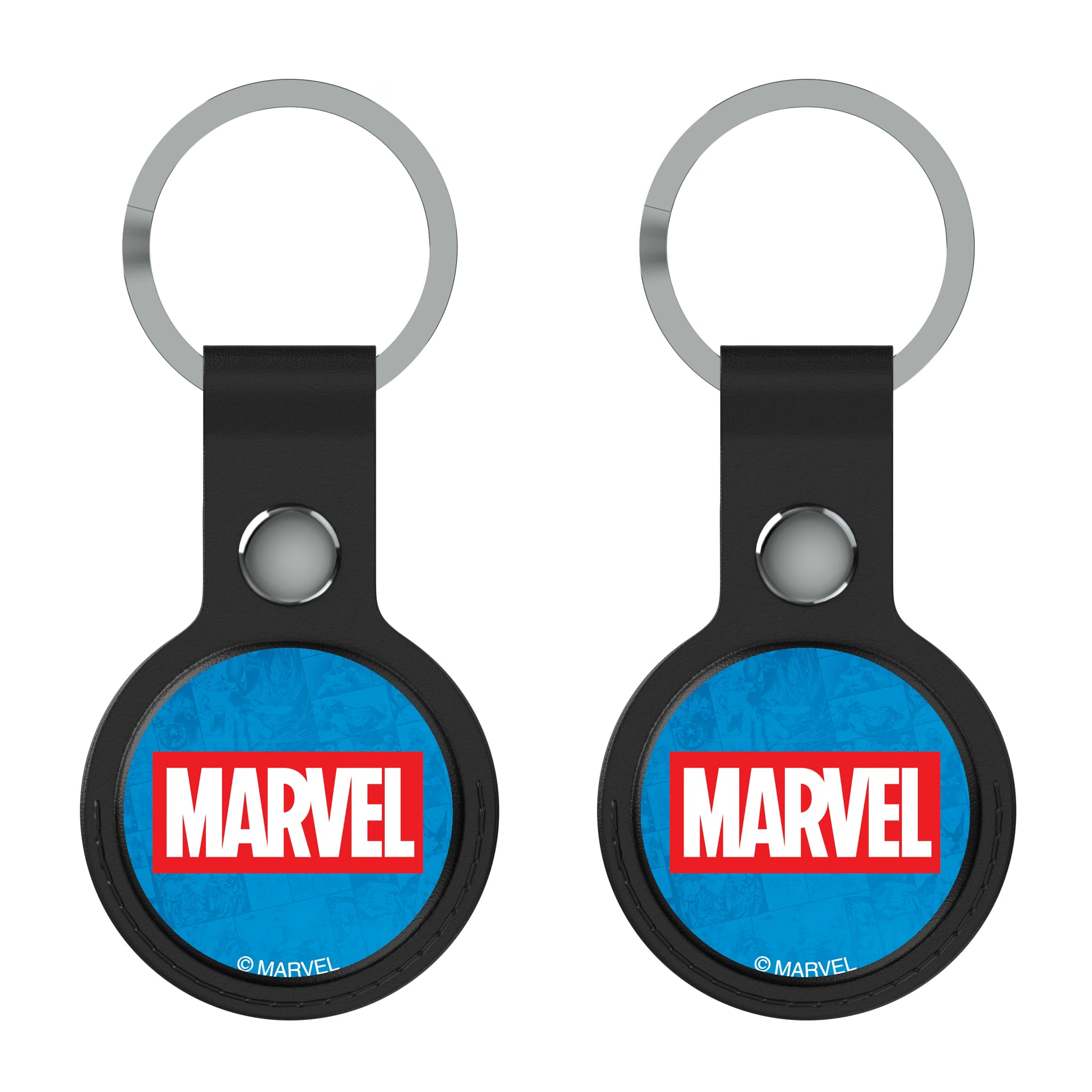 Marvel Comics Marvel Logo AirTag Black Airtag Holder 2-Pack