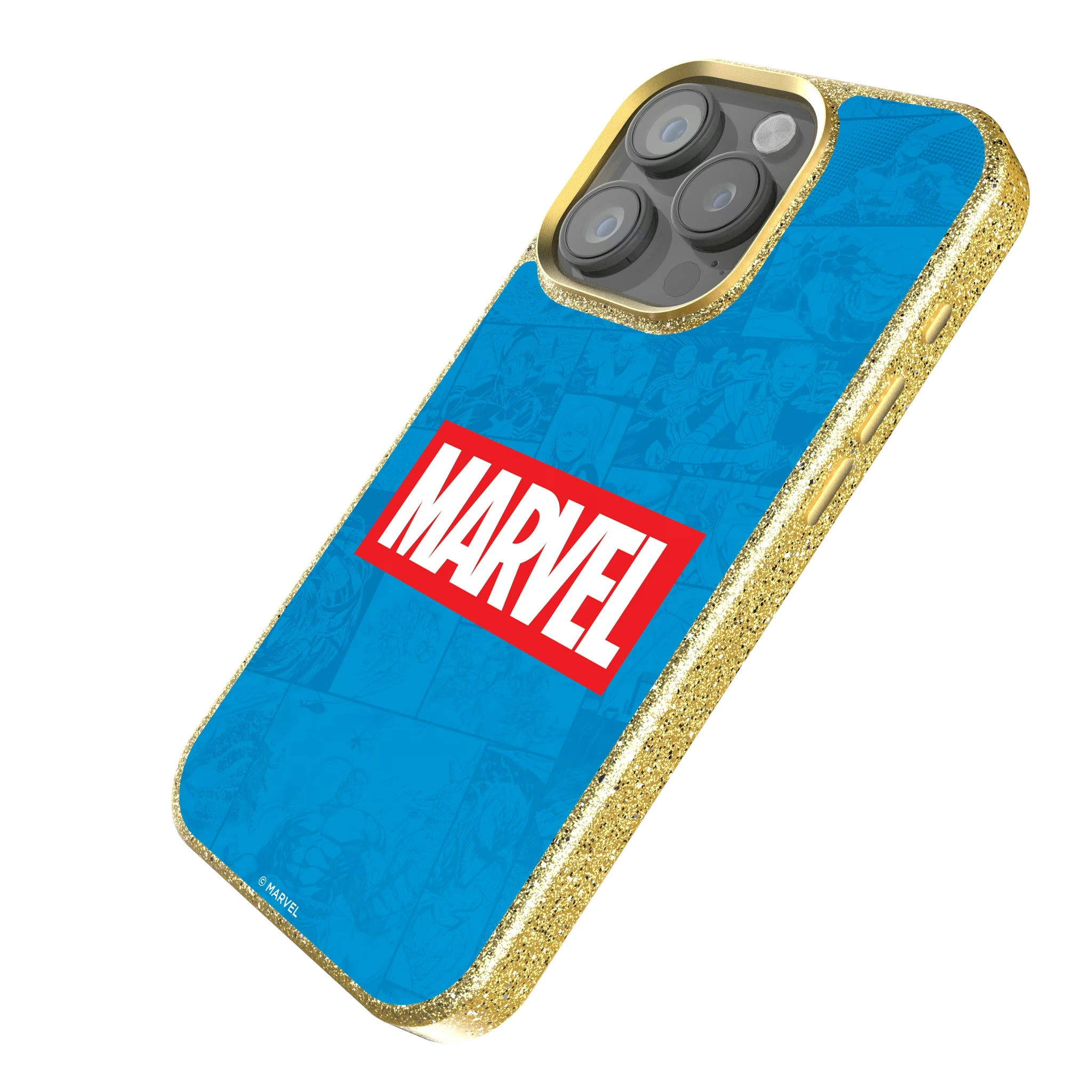 Marvel Comics Marvel Logo iPhone Bling Phone Case for Apple iPhone - Isometric View