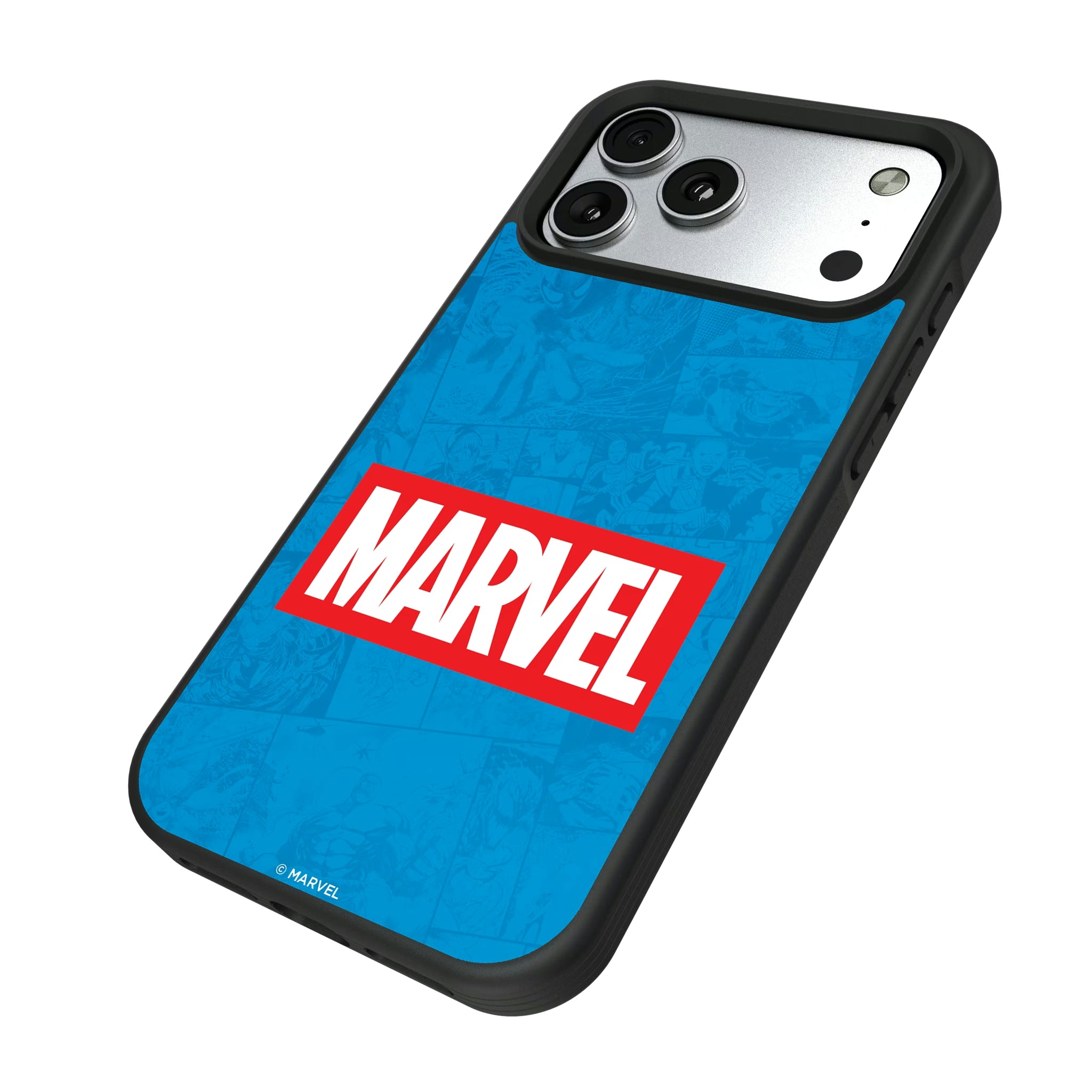 Marvel Comics Marvel Logo iPhone Bump Phone Case for Apple iPhone - Isometric View#Device_iPhone 17 Pro Max