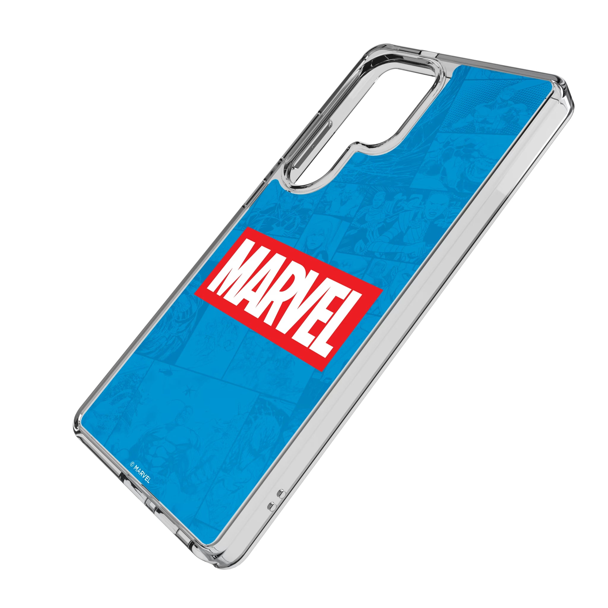 Marvel Comics Marvel Logo Galaxy Clear Phone Case for Samsung Galaxy - Isometric View
