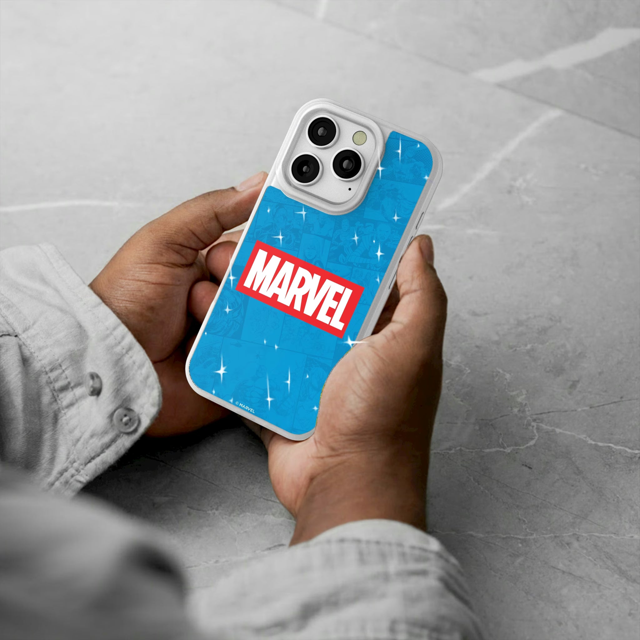 Marvel Comics Marvel Logo iPhone Glitter Phone Case for Apple iPhone - Lifestyle#Device_iPhone 16 Pro