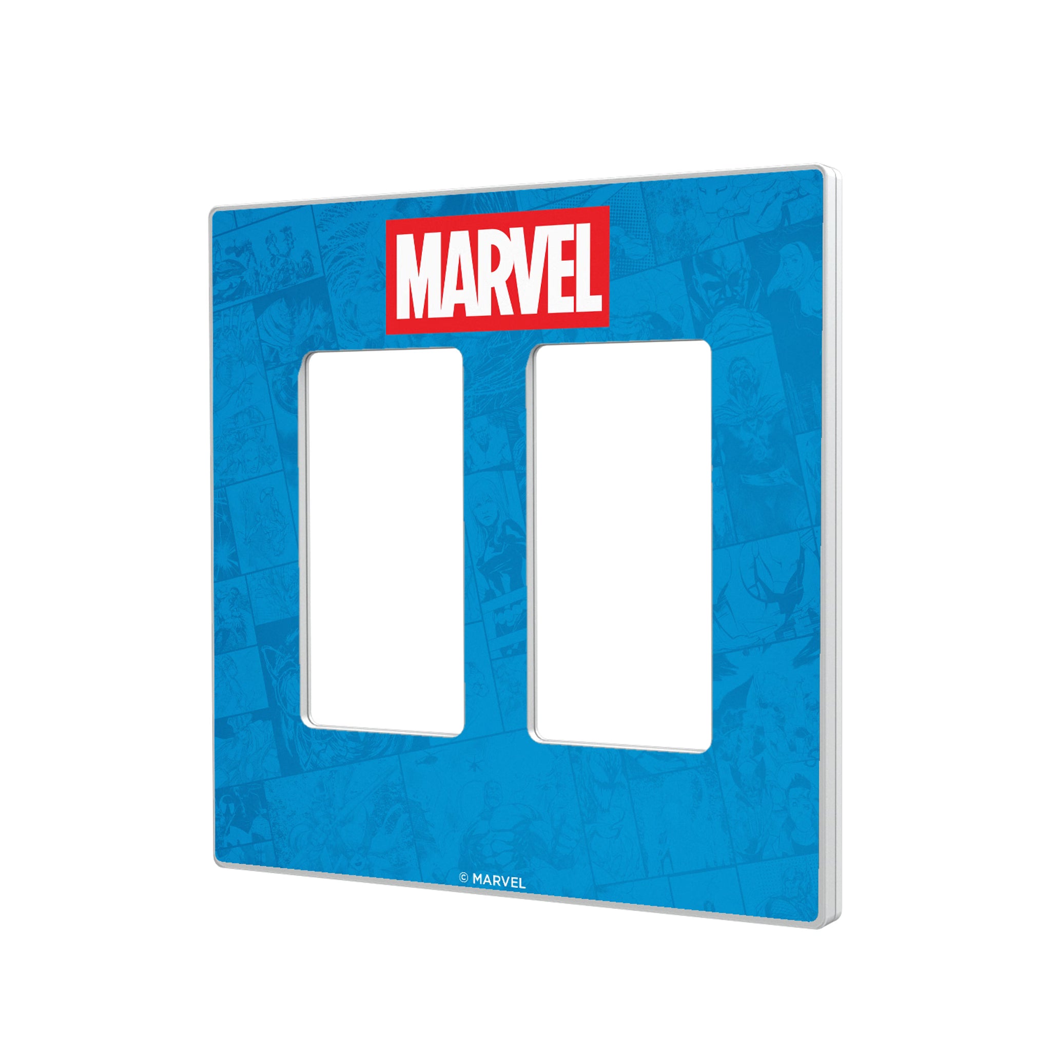 Marvel Comics Marvel Logo Hidden-Screw Light Switch Plate#Style_Double Rocker