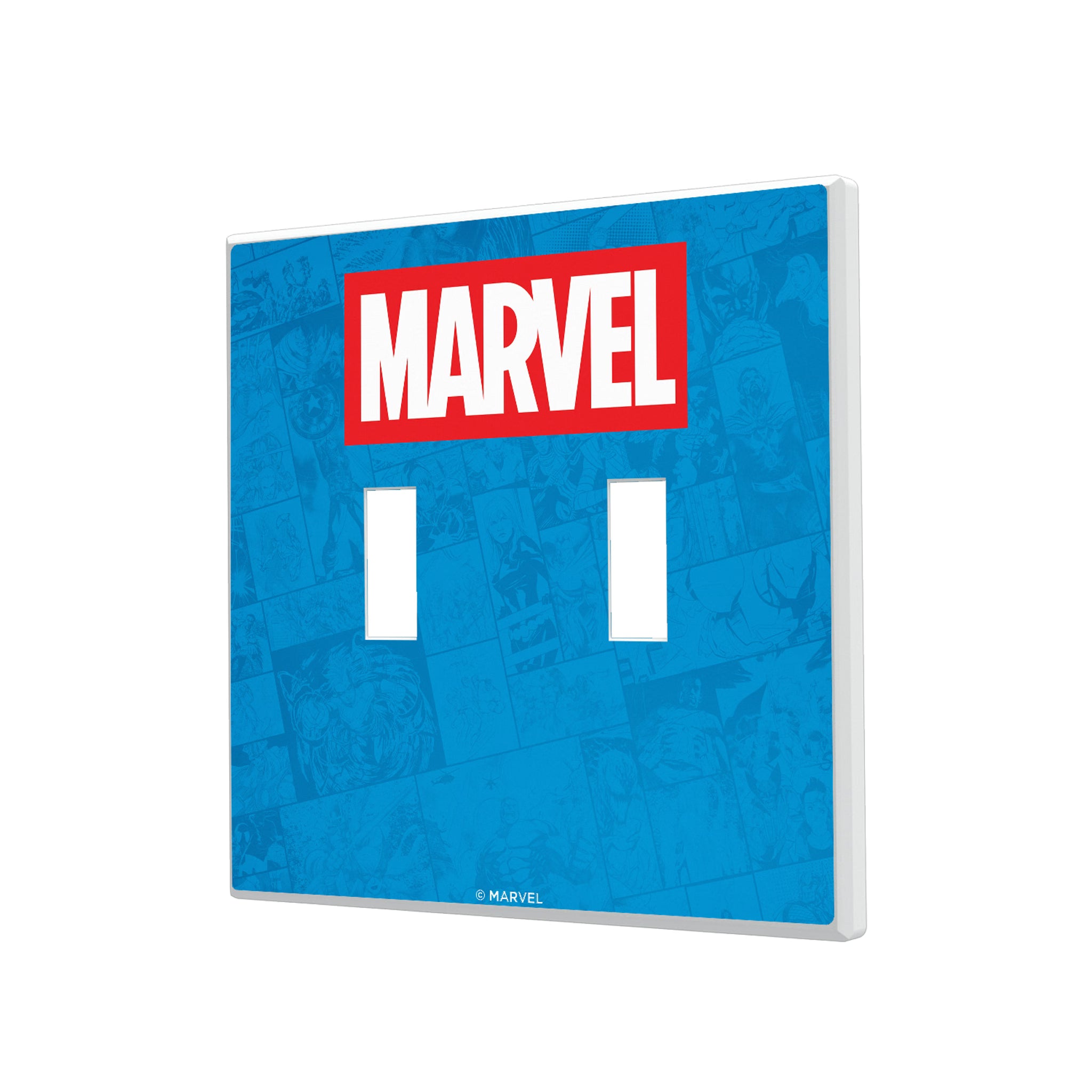 Marvel Comics Marvel Logo Hidden-Screw Light Switch Plate#Style_Double Toggle