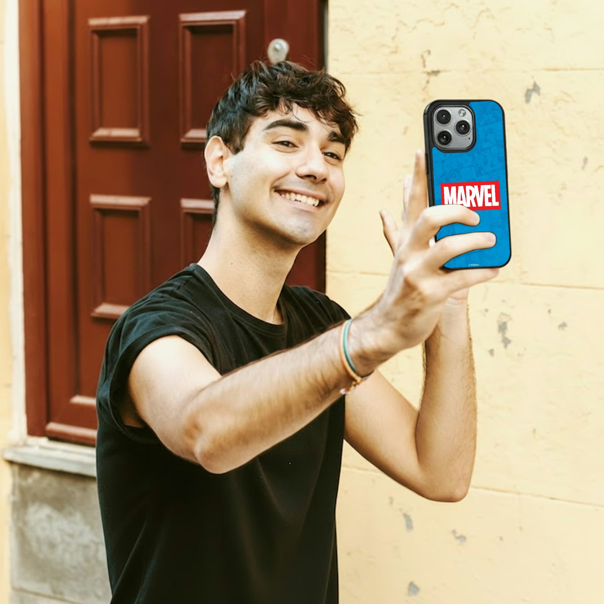 Marvel Comics Marvel Logo iPhone MagSafe Compatible Phone Case for Apple iPhone - Lifestyle