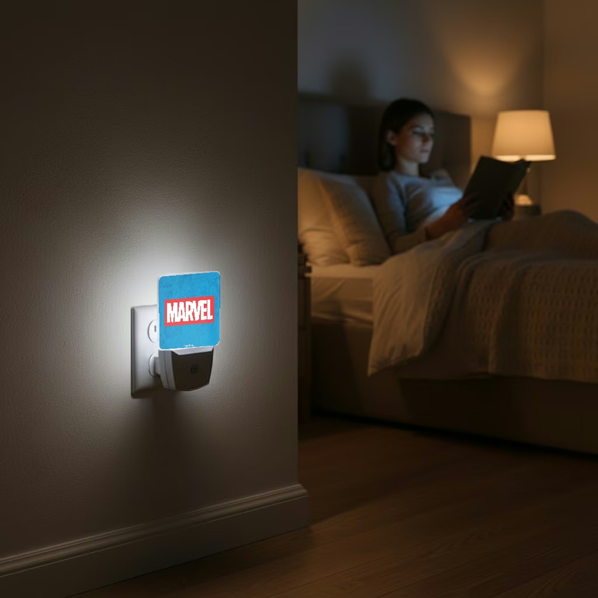 Marvel Comics Marvel Logo Night Light 2-Pack - Lifestyle