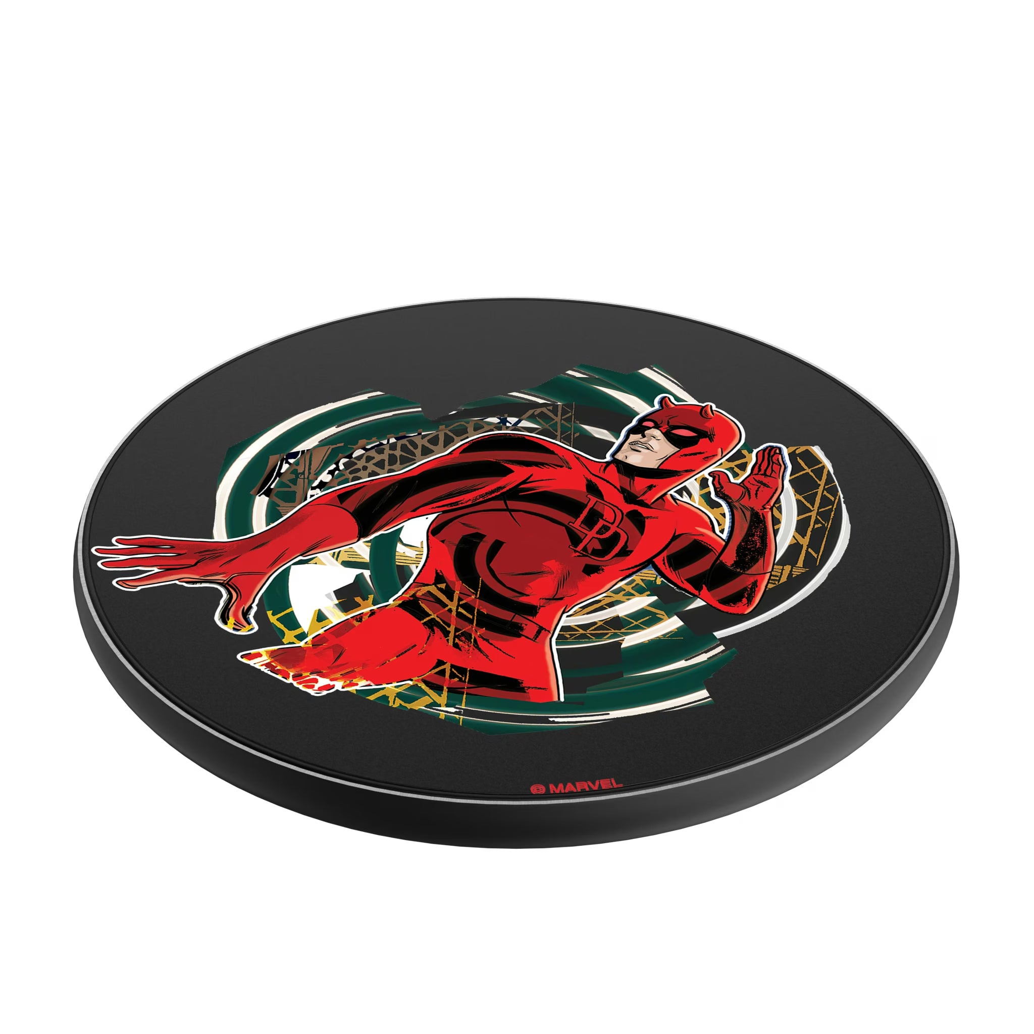 Marvel Daredevil Badge 15-Watt Wireless Charger - Isometric View