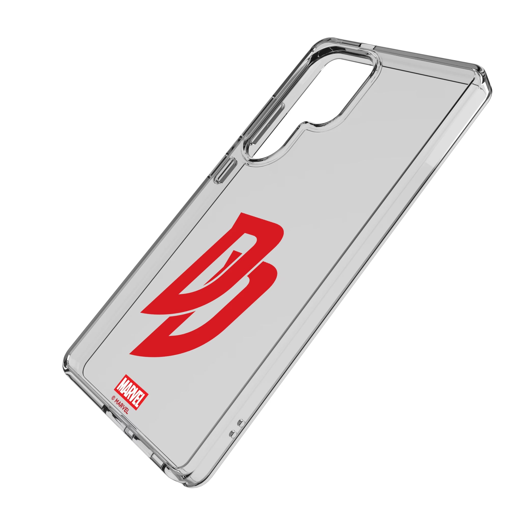 Marvel Daredevil Badge Galaxy Clear Phone Case for Samsung Galaxy - Isometric View