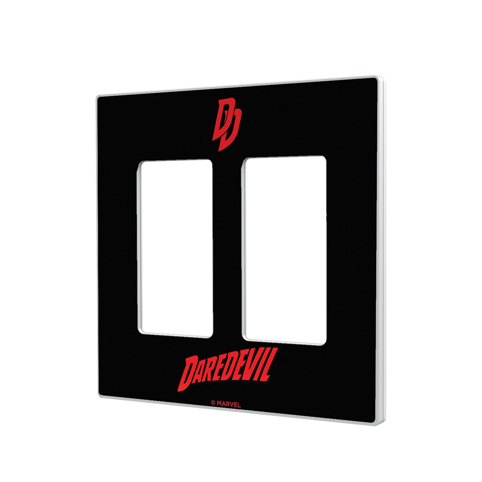 Marvel Daredevil Badge Hidden-Screw Light Switch Plate#Style_Double Rocker