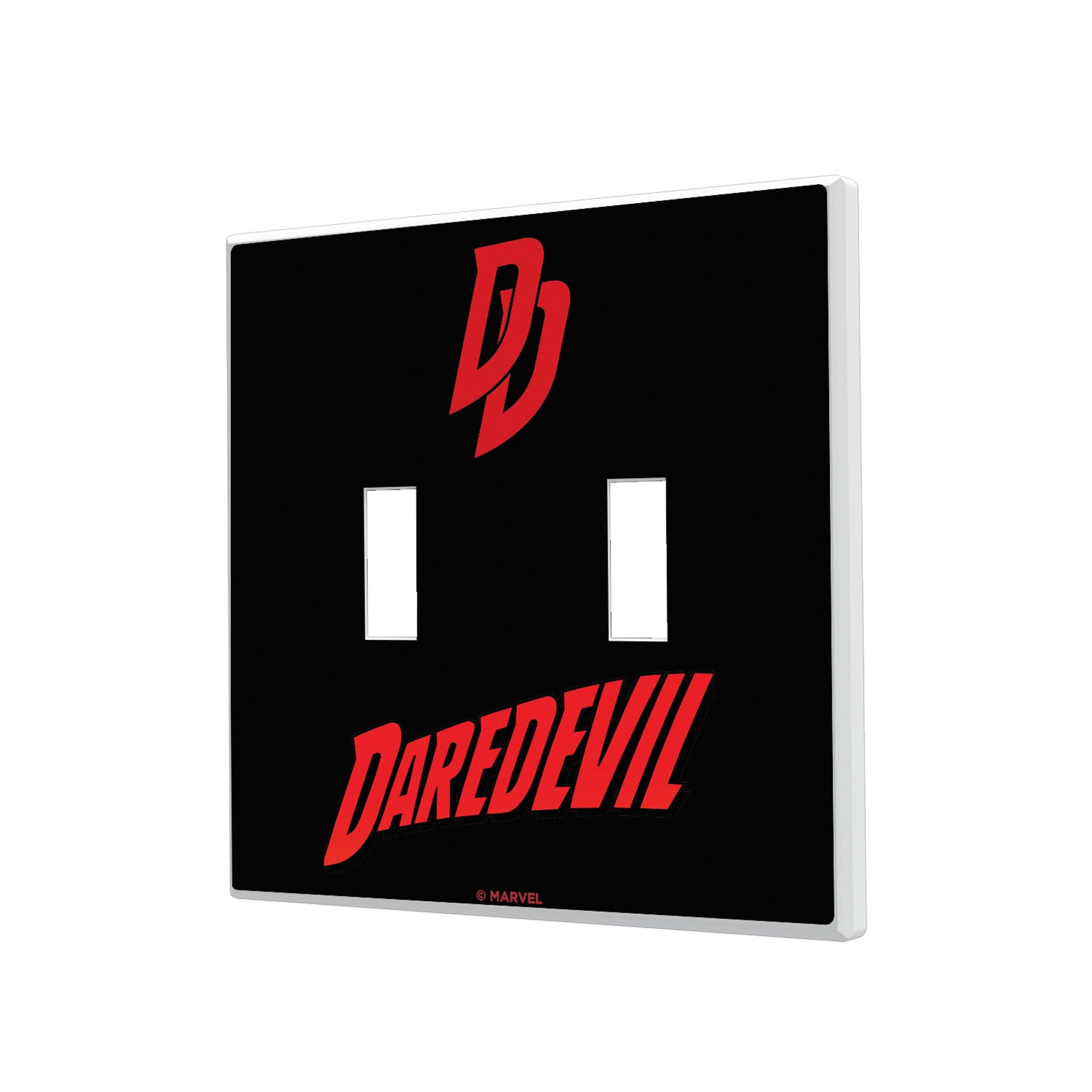 Marvel Daredevil Badge Hidden-Screw Light Switch Plate#Style_Double Toggle