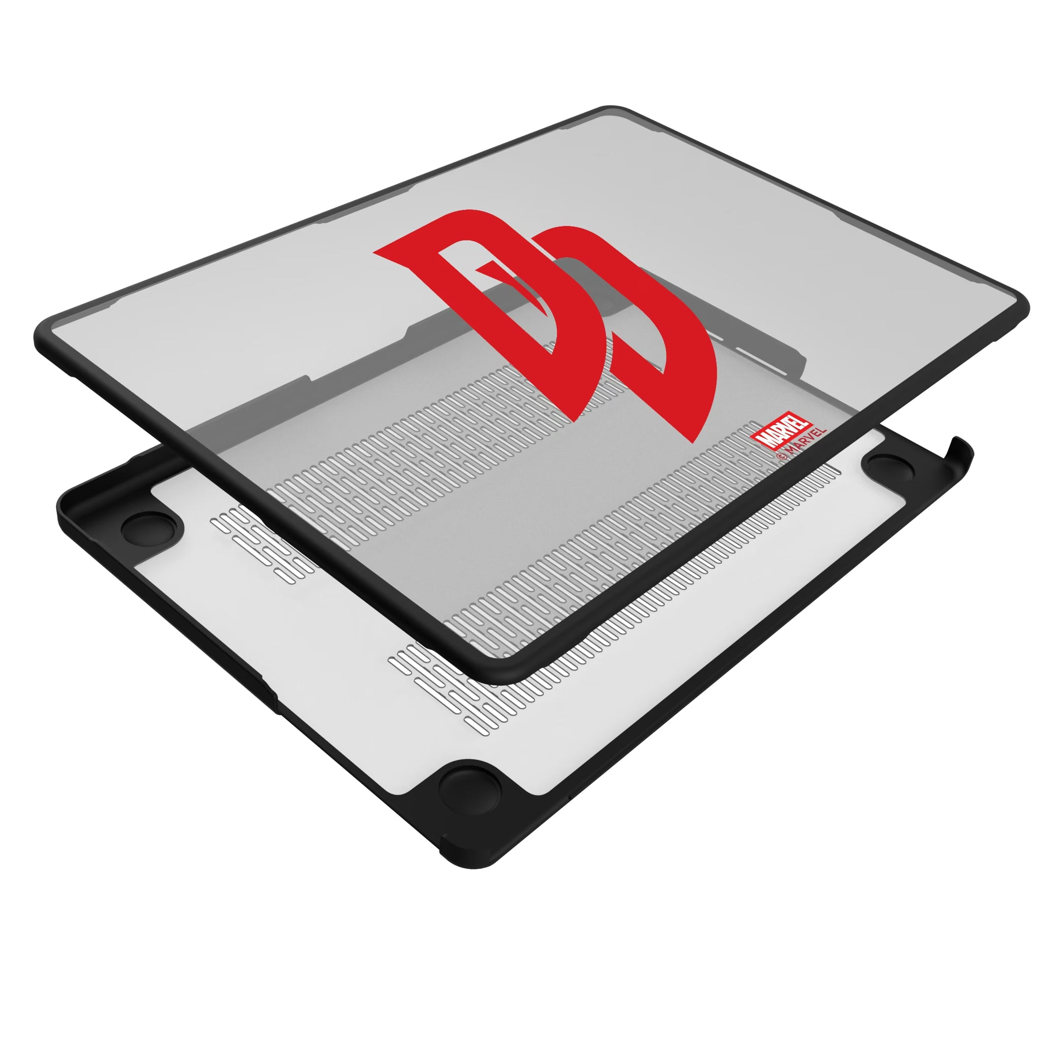 Marvel Daredevil Badge MacBook Laptop Case for Apple MacBook - Isometric View#Device_MacBook Pro (14-inch, 2021) / MacBook Pro (14-inch, 2023) / MacBook Pro (14-inch, 2024)