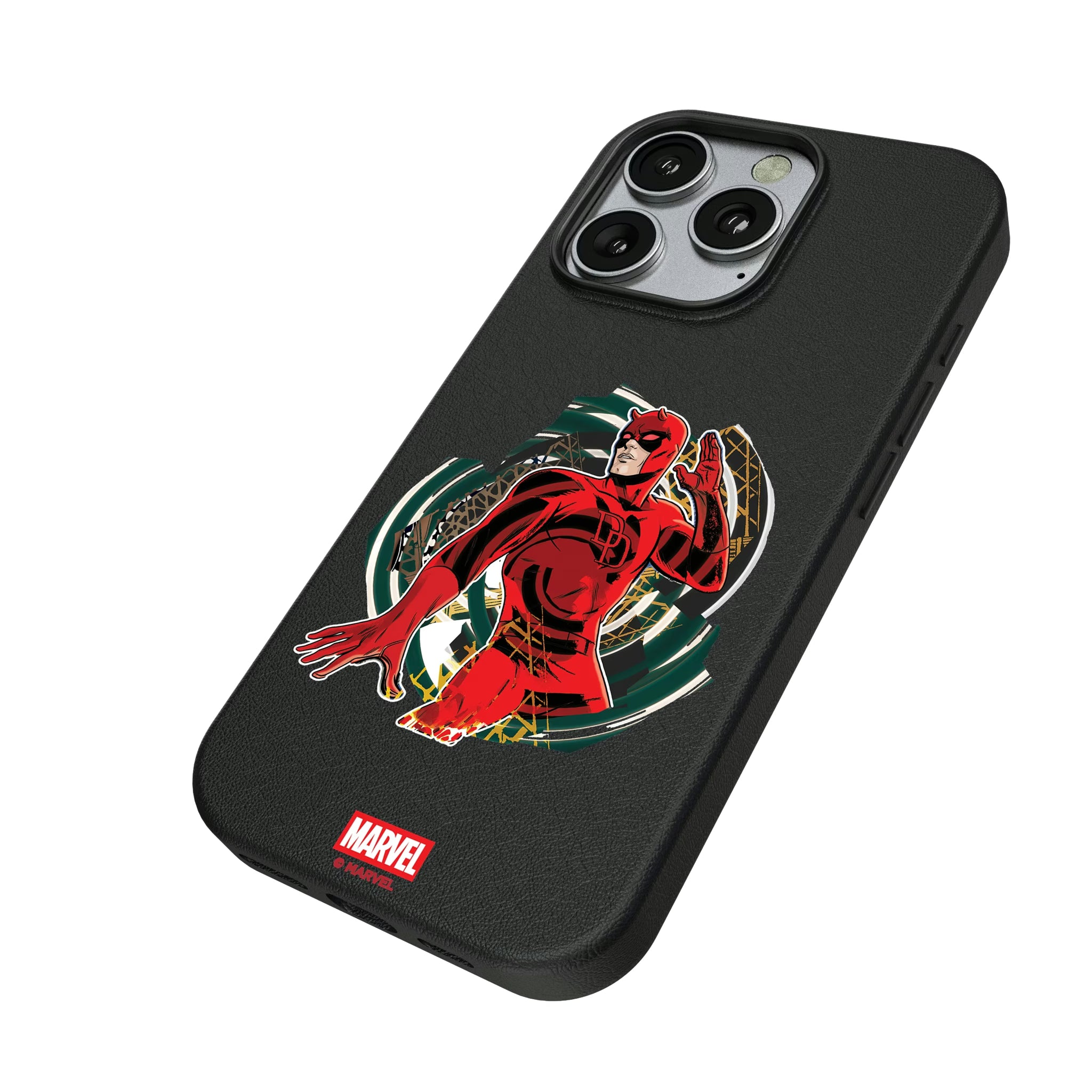 Marvel Daredevil Badge iPhone MagSafe Compatible Phone Case for Apple iPhone - Isometric View