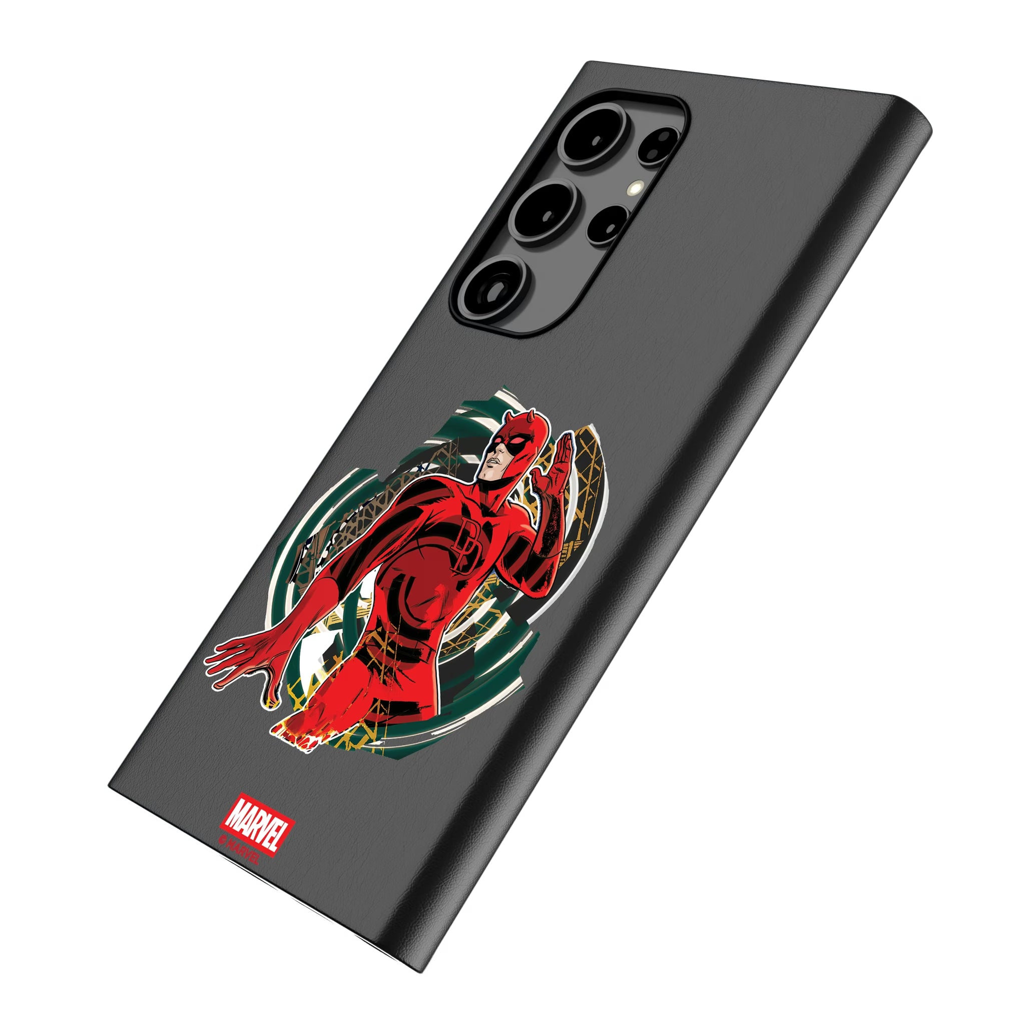 Marvel Daredevil Badge Galaxy MagSafe Compatible Phone Case for Samsung Galaxy - Isometric View