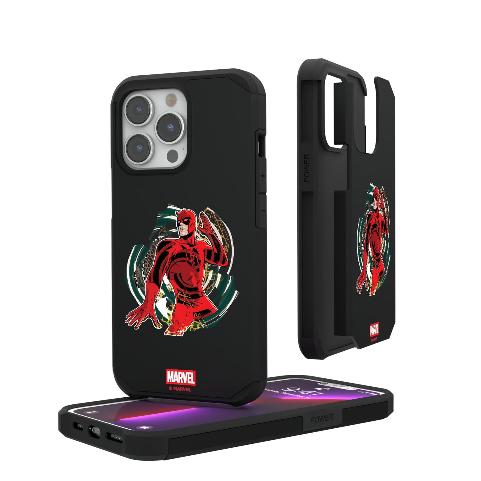Marvel Daredevil Badge iPhone Rugged Phone Case for Apple iPhone#Device_iPhone 13 Pro