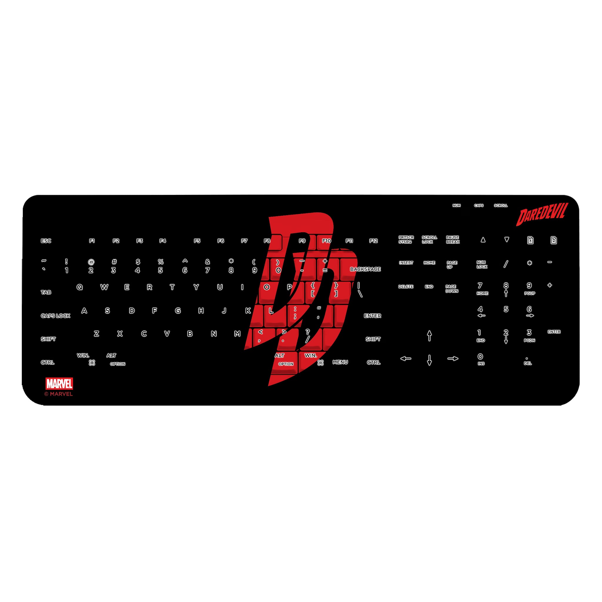 Marvel Daredevil Badge Wireless USB Keyboard