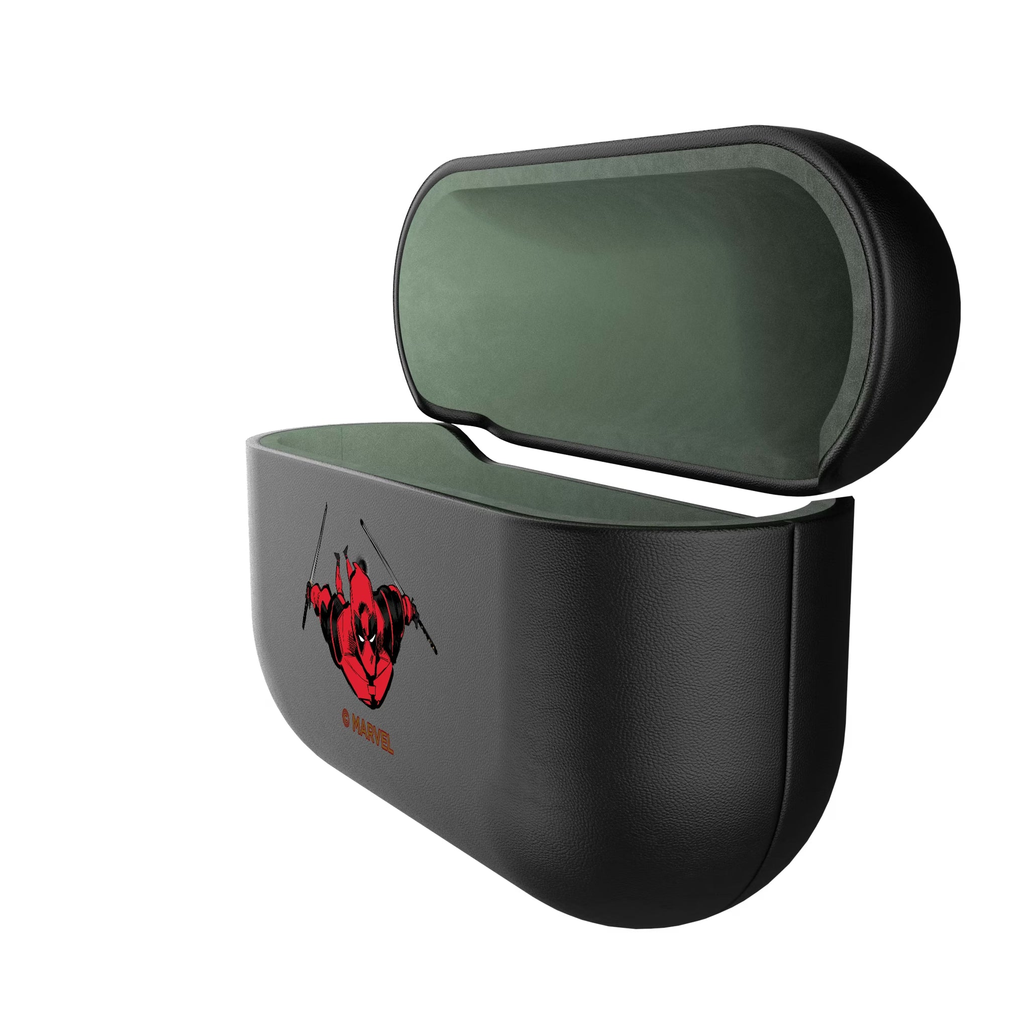 Marvel Deadpool Badge AirPods AirPod Case Cover - Isometric View#Device_AirPods Pro 1st Gen
