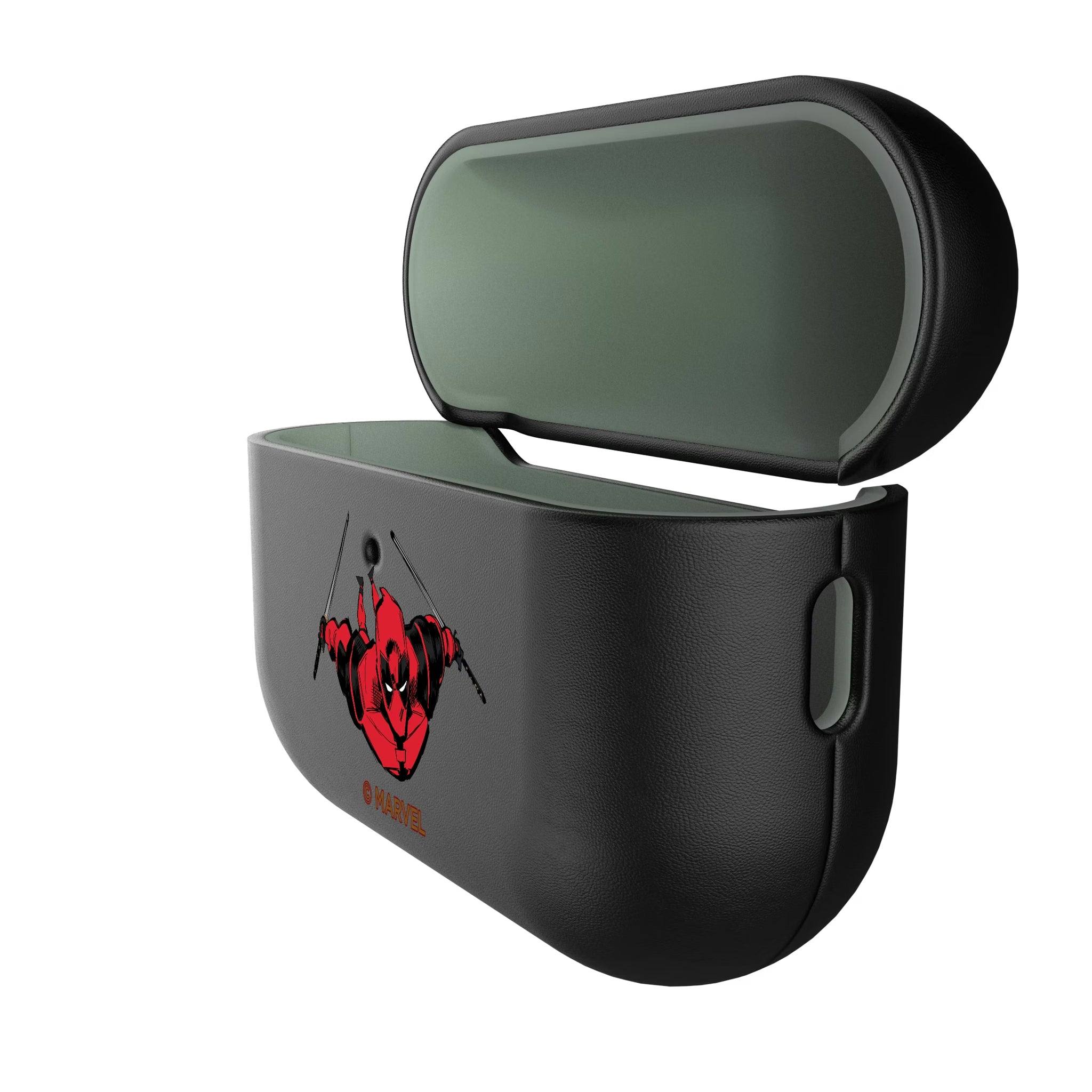 Marvel Deadpool Badge AirPods AirPod Case Cover - Isometric View#Device_AirPods Pro 3