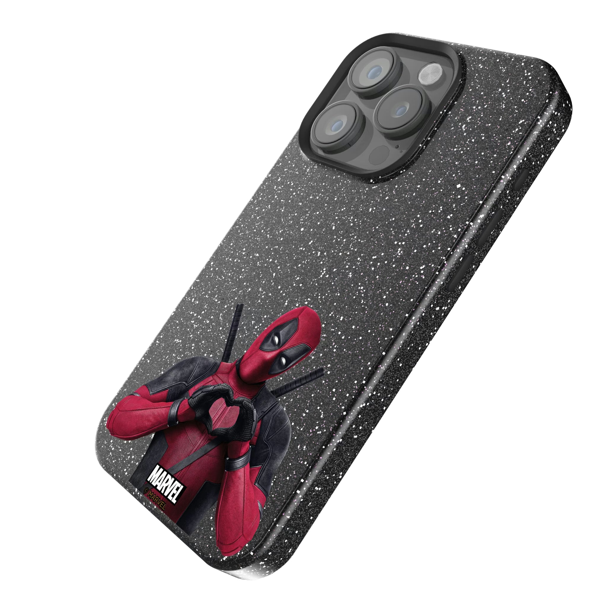 Marvel Deadpool Badge iPhone Bling Phone Case for Apple iPhone - Isometric View
