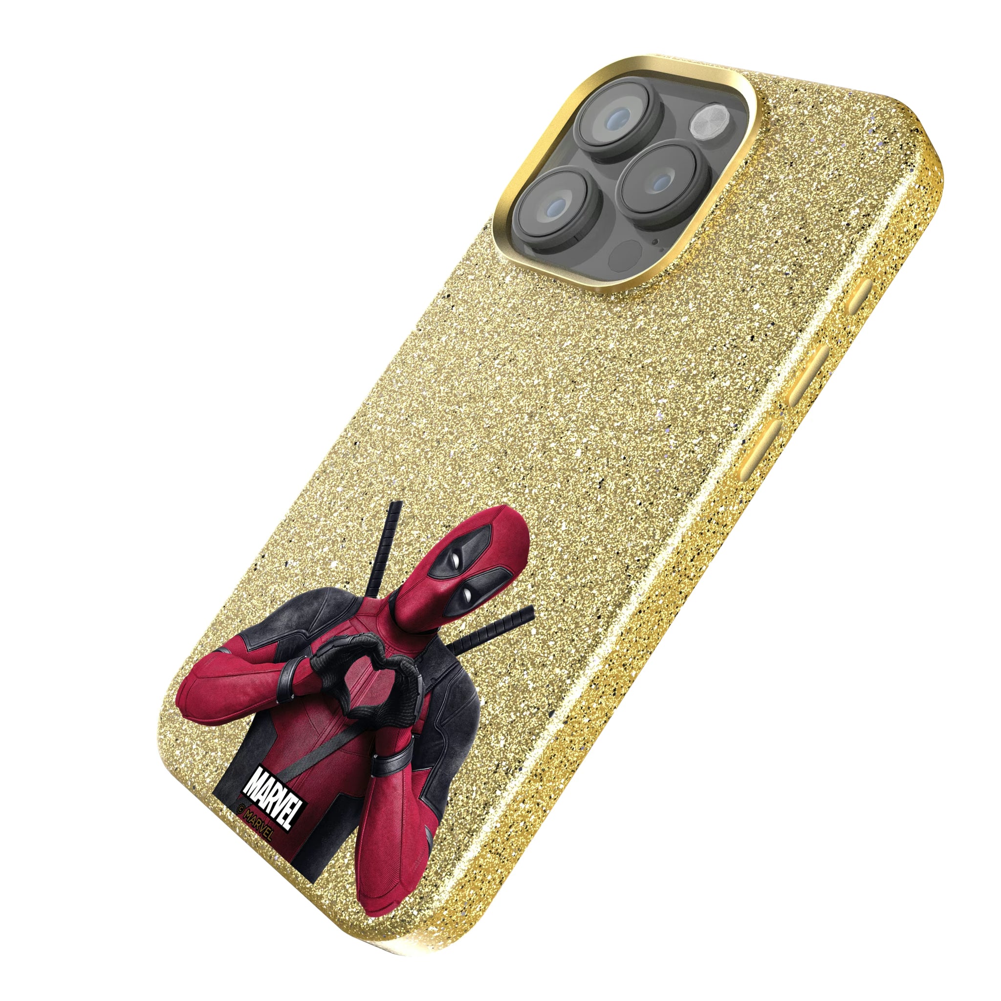 Marvel Deadpool Badge iPhone Bling Phone Case for Apple iPhone - Isometric View