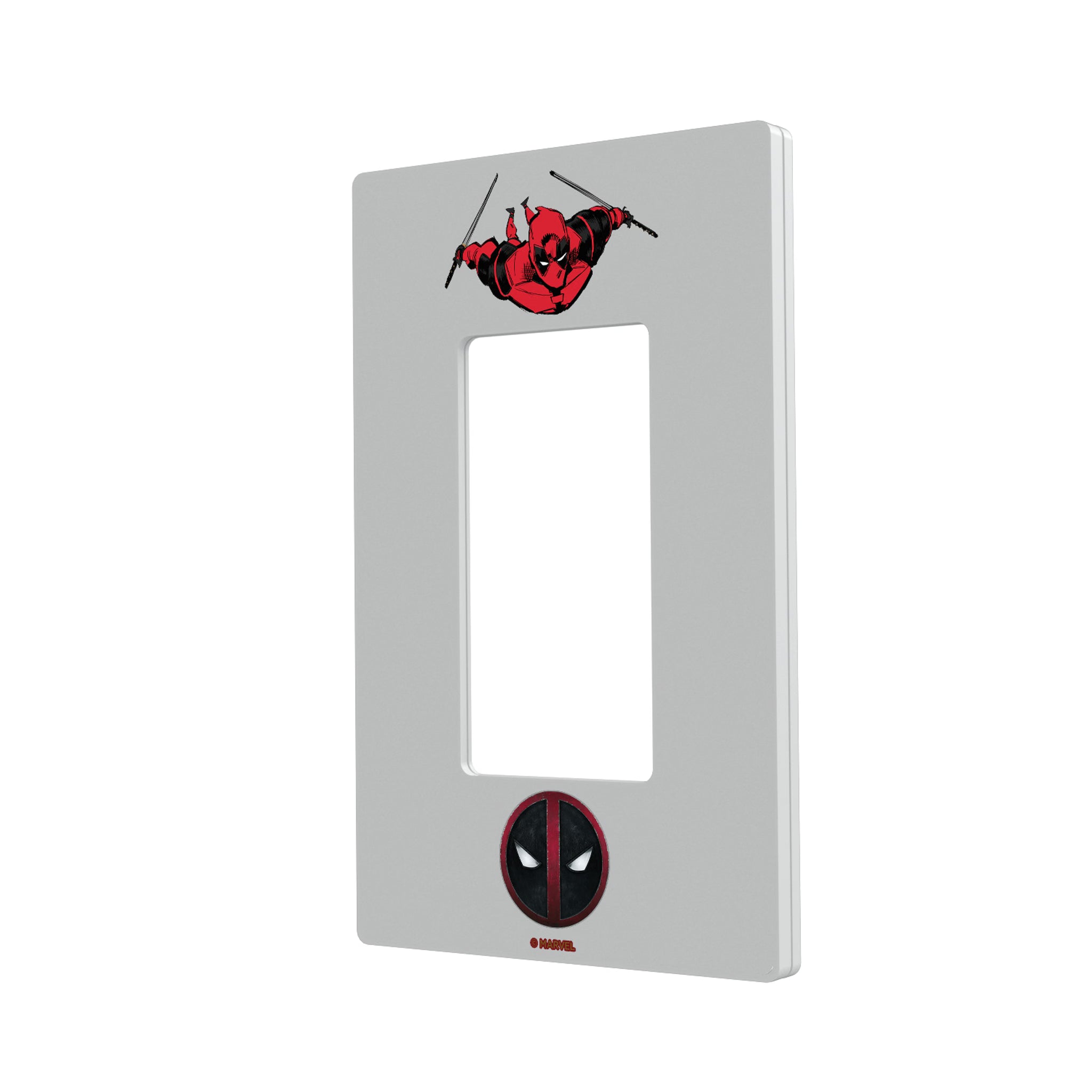 Marvel Deadpool Badge Hidden-Screw Light Switch Plate#Style_Single Rocker