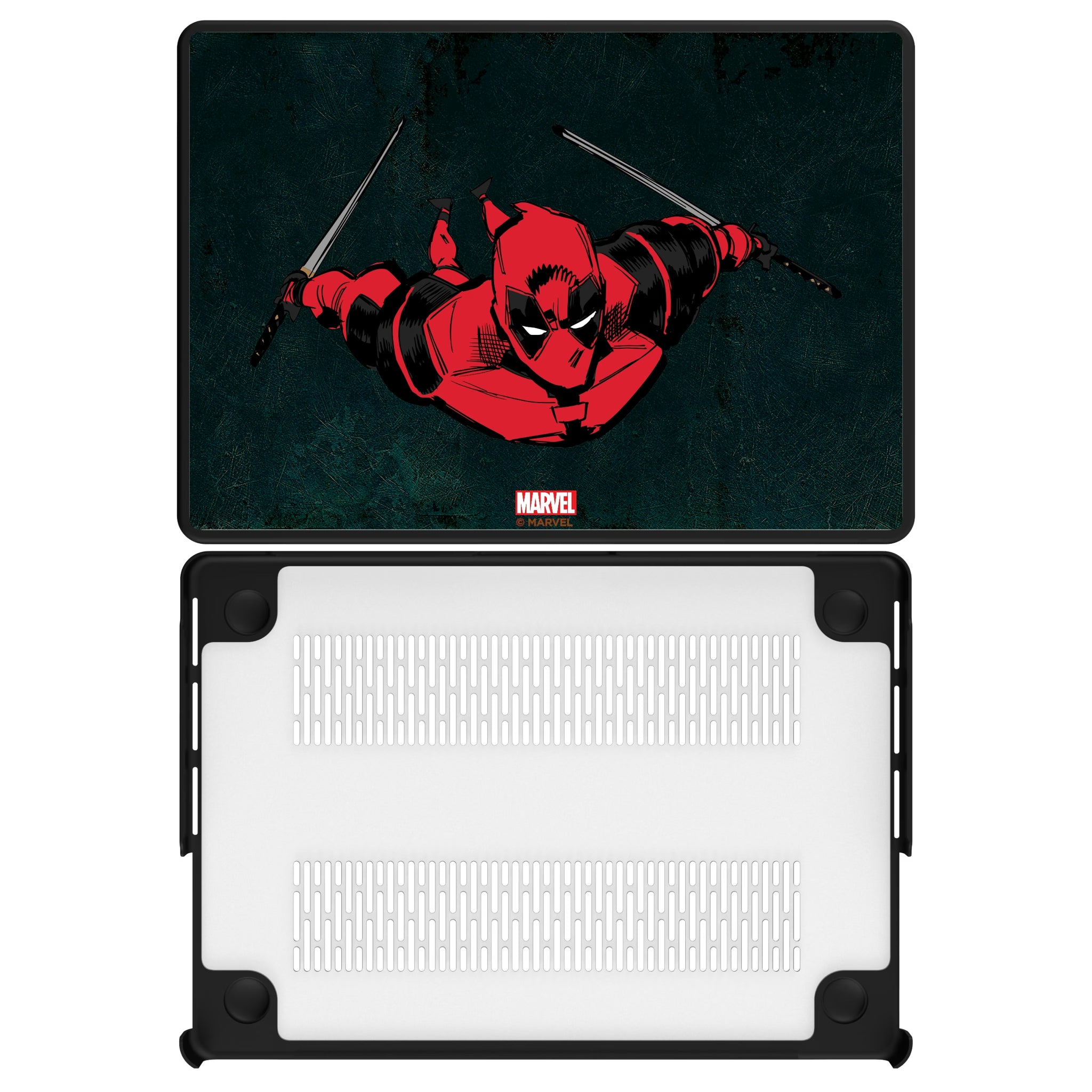 Marvel Deadpool Badge MacBook Laptop Case for Apple MacBook#Device_MacBook Pro (14-inch, 2021) / MacBook Pro (14-inch, 2023) / MacBook Pro (14-inch, 2024)