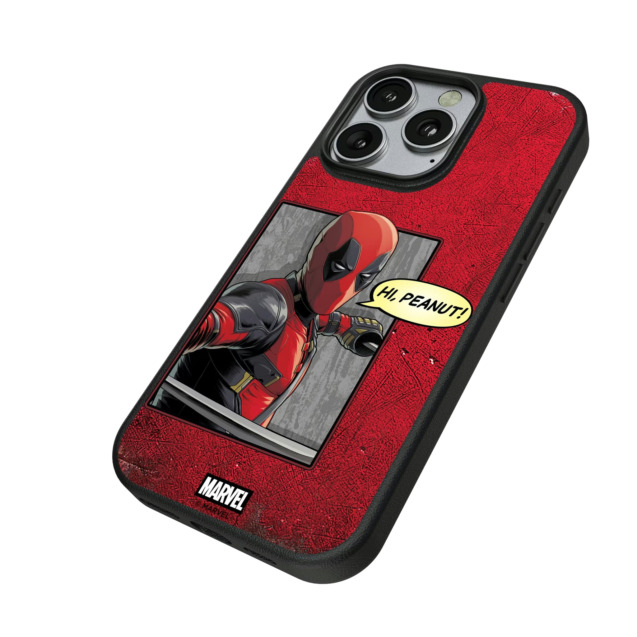 Marvel Deadpool Badge iPhone MagSafe Compatible Phone Case for Apple iPhone - Isometric View