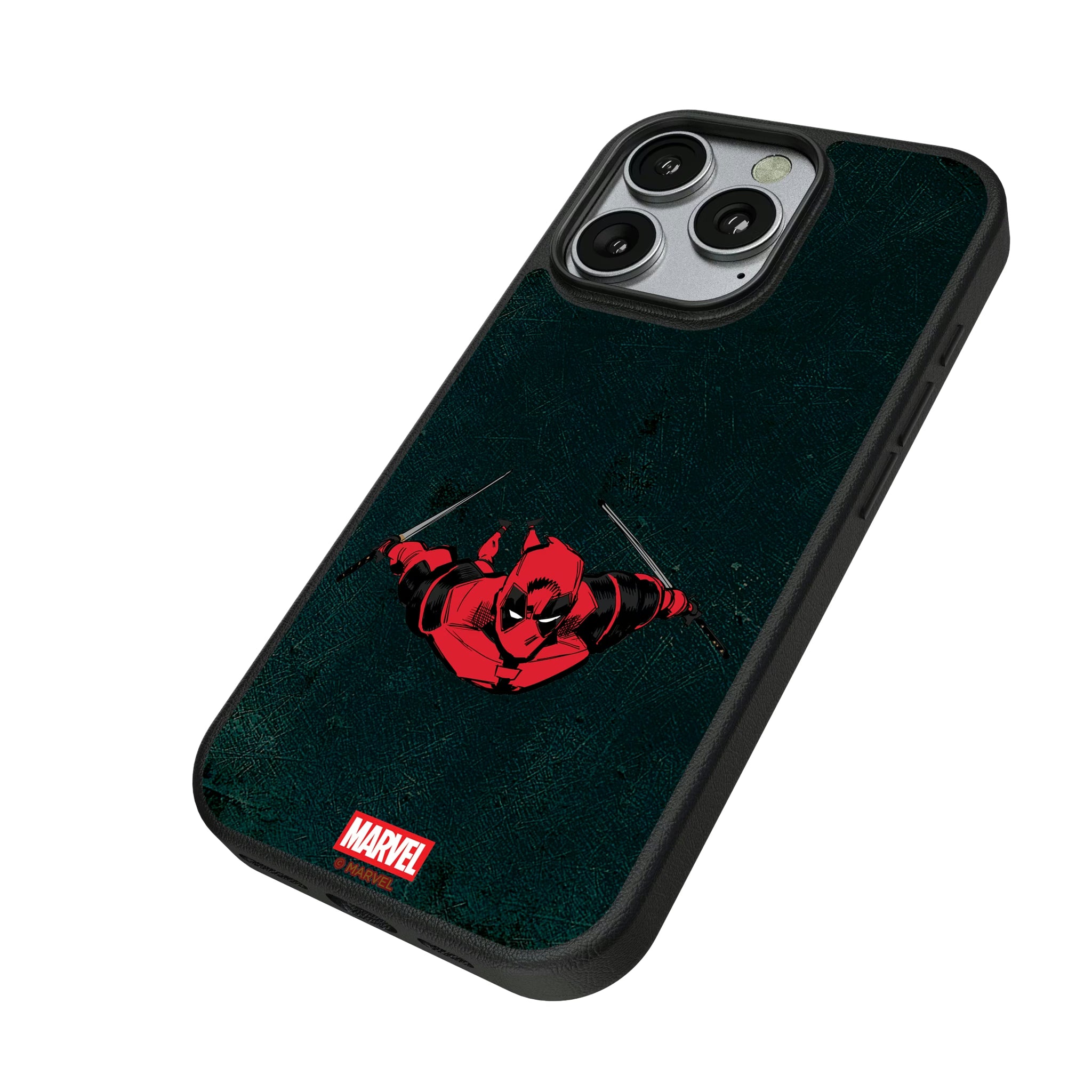 Marvel Deadpool Badge iPhone MagSafe Compatible Phone Case for Apple iPhone - Isometric View