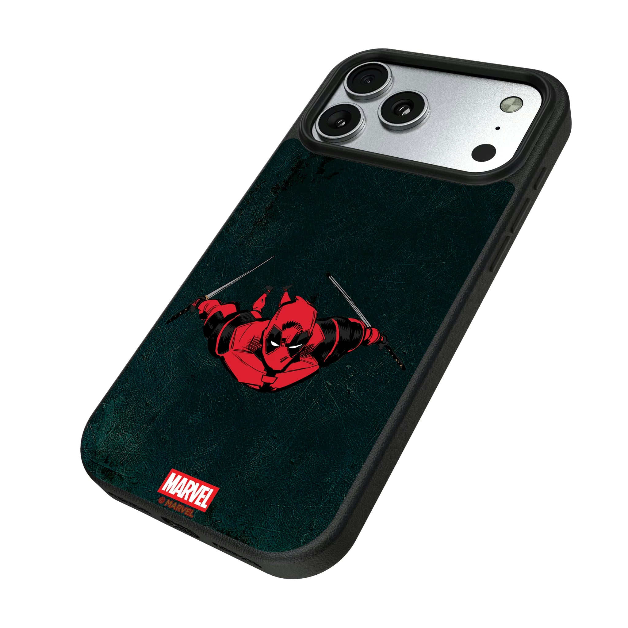Marvel Deadpool Badge iPhone MagSafe Compatible Phone Case for Apple iPhone - Isometric View#Device_iPhone 17 Pro Max