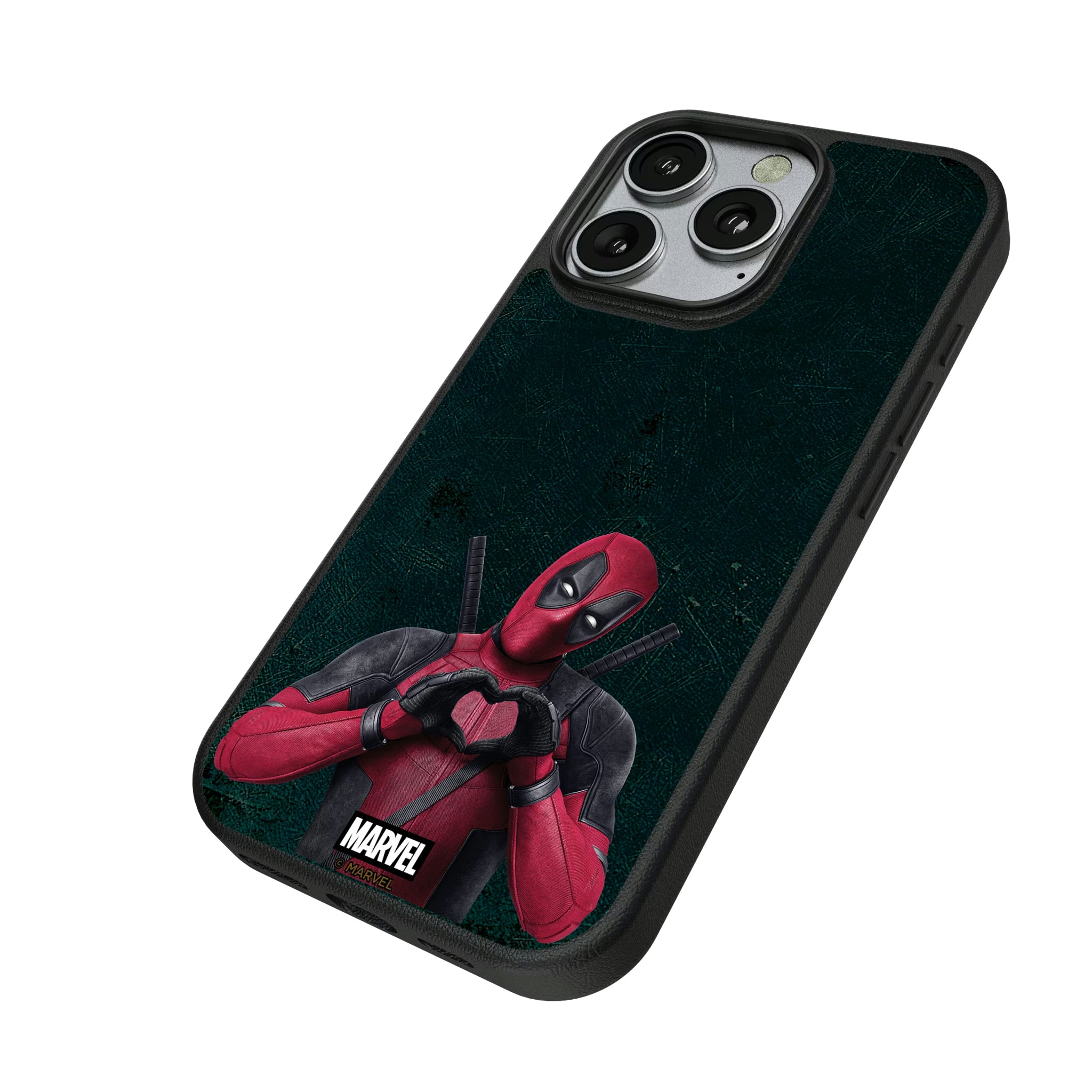 Marvel Deadpool Badge iPhone MagSafe Compatible Phone Case for Apple iPhone - Isometric View