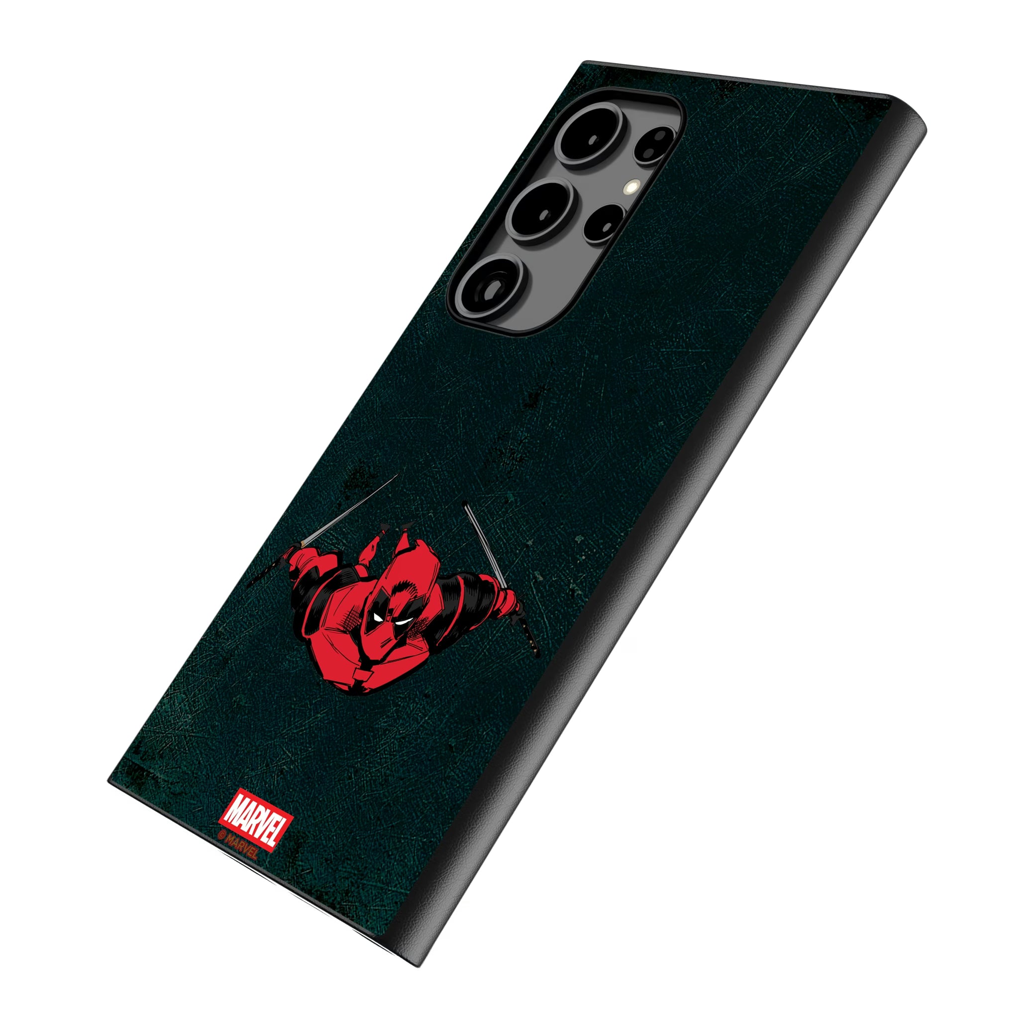 Marvel Deadpool Badge Galaxy MagSafe Compatible Phone Case for Samsung Galaxy - Isometric View