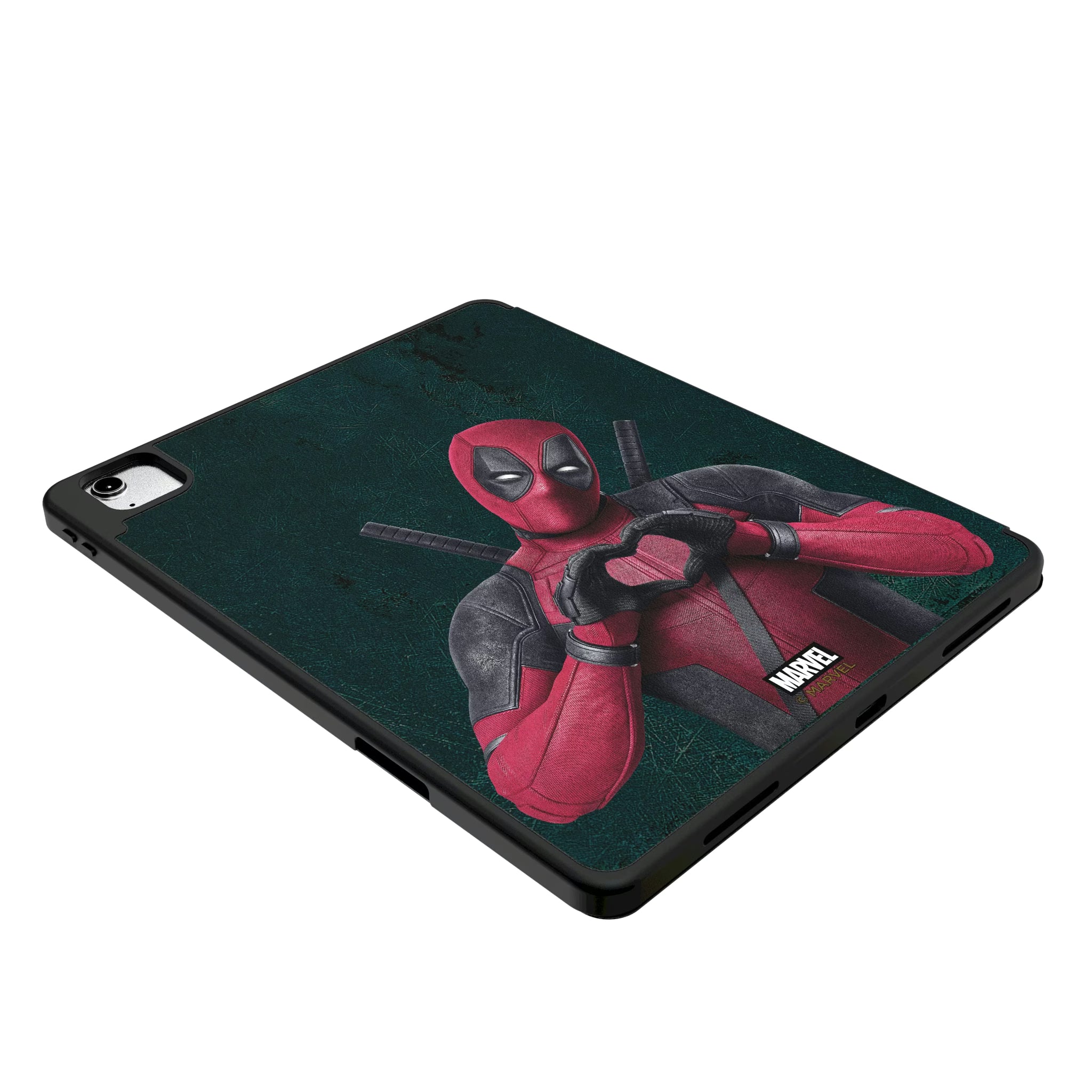 Marvel Deadpool Badge iPad Tablet Case for Apple iPad - Isometric View
