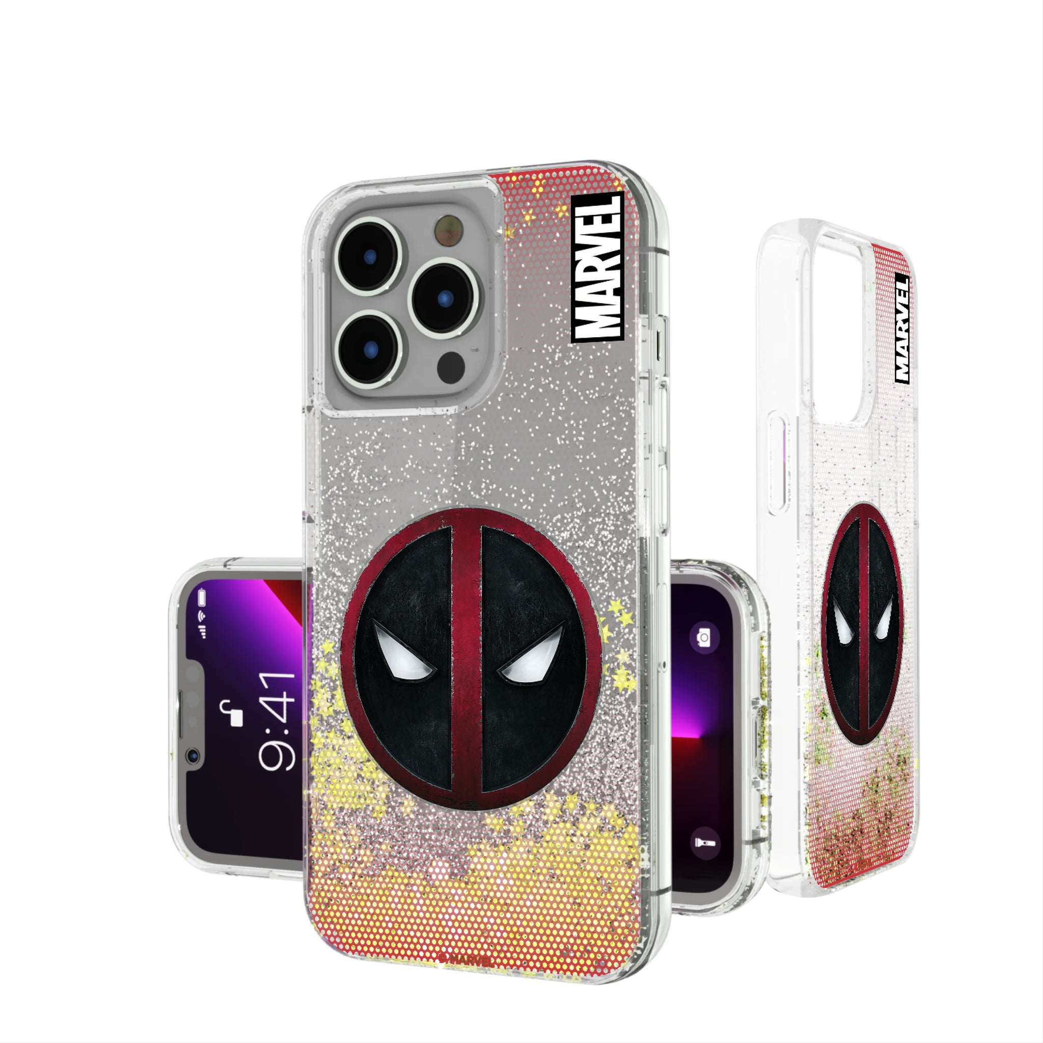 Marvel Deadpool Grid iPhone Glitter Phone Case for Apple iPhone