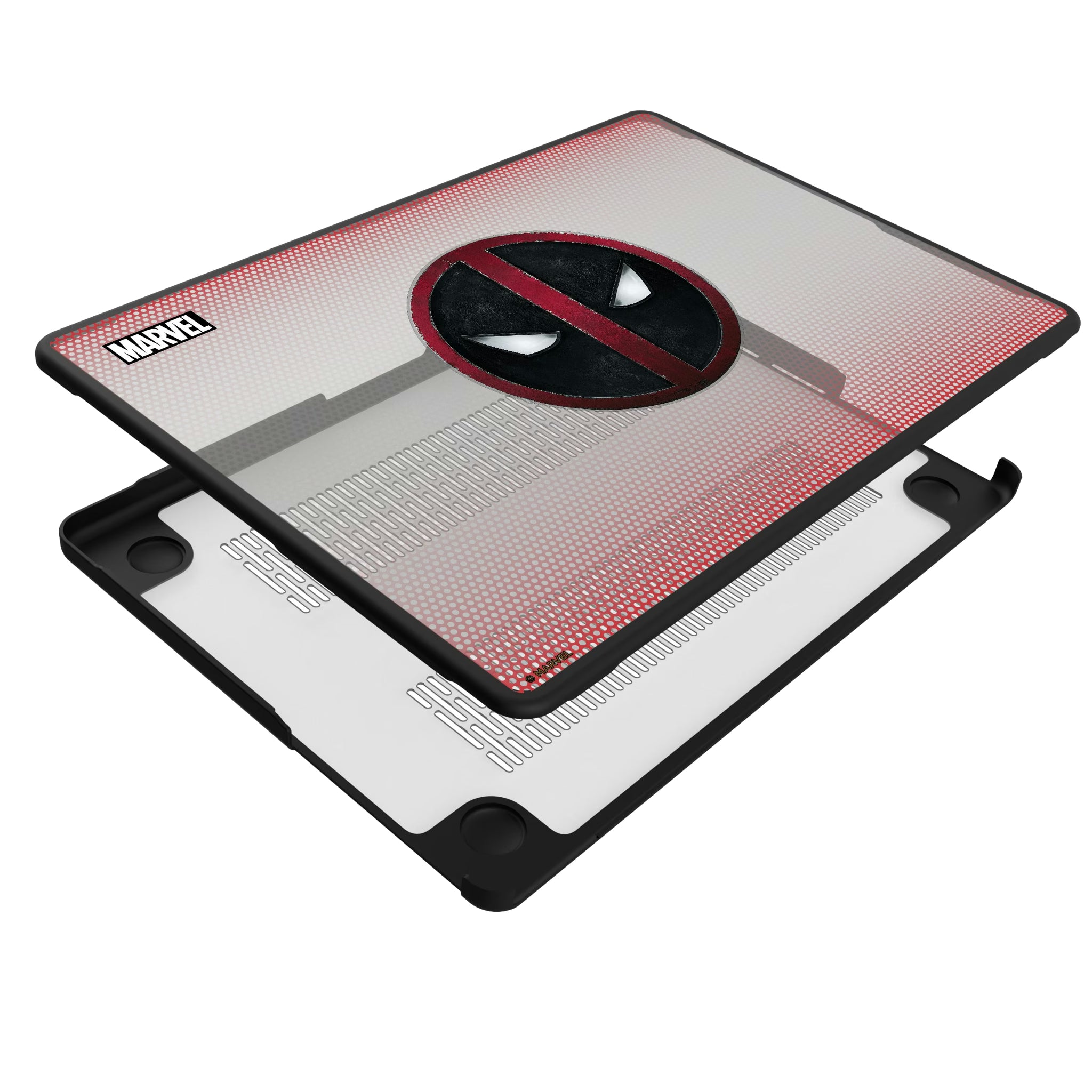 Marvel Deadpool Grid MacBook Laptop Case for Apple MacBook - Isometric View#Device_MacBook Pro (14-inch, 2021) / MacBook Pro (14-inch, 2023) / MacBook Pro (14-inch, 2024)