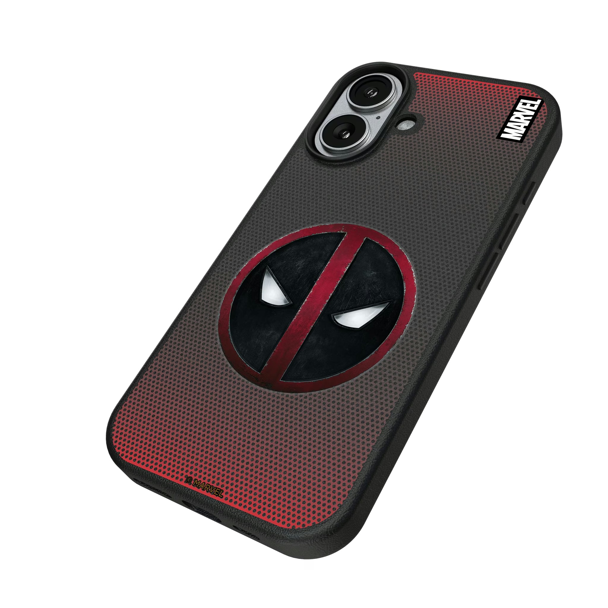 Marvel Deadpool Grid iPhone MagSafe Compatible Phone Case for Apple iPhone - Isometric View#Device_iPhone 17
